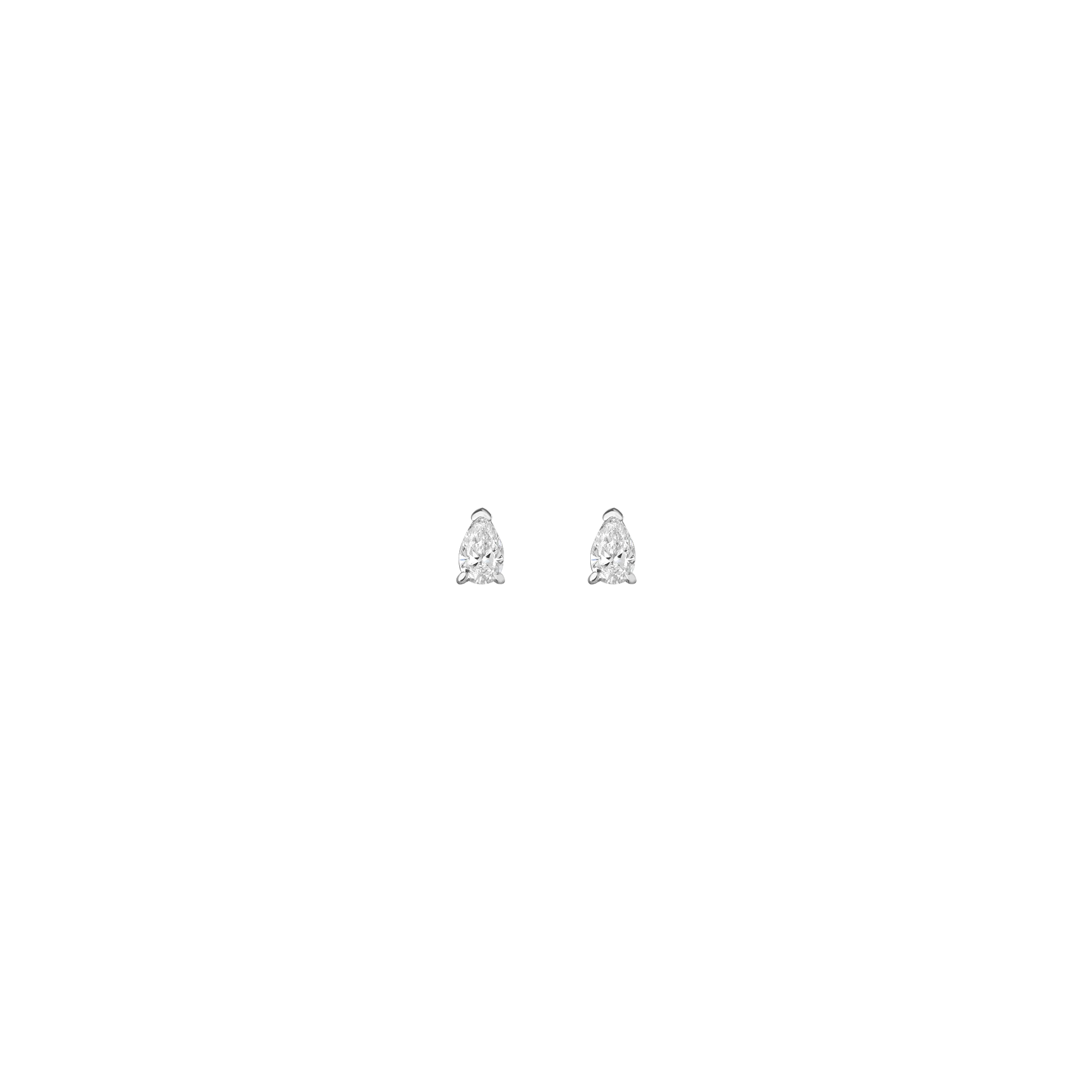 0.5ct Pear Lab Grown Diamond Stud Earrings - Image 2