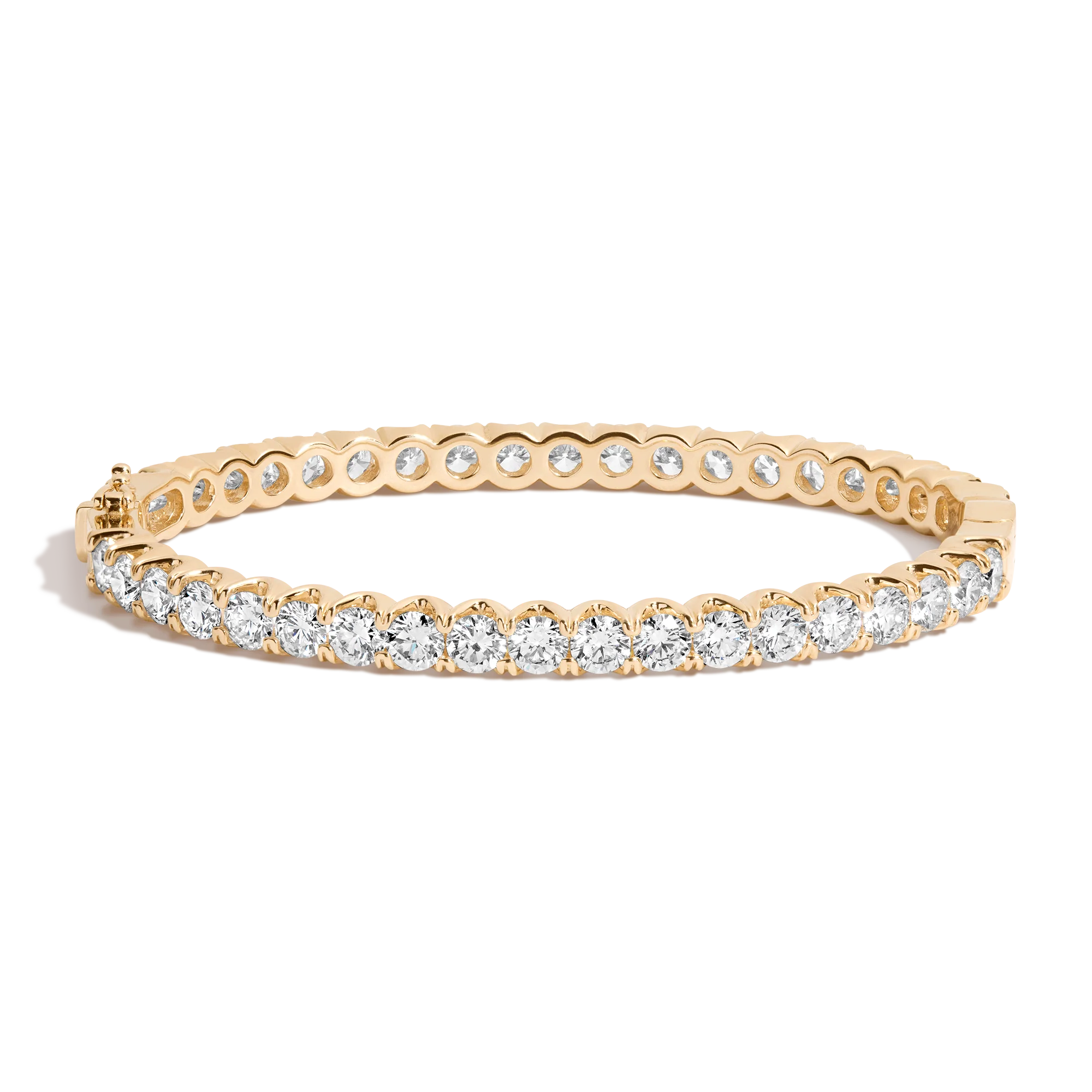 10ct Lab Grown Diamond Hinged Tennis Bracelet - Image 2