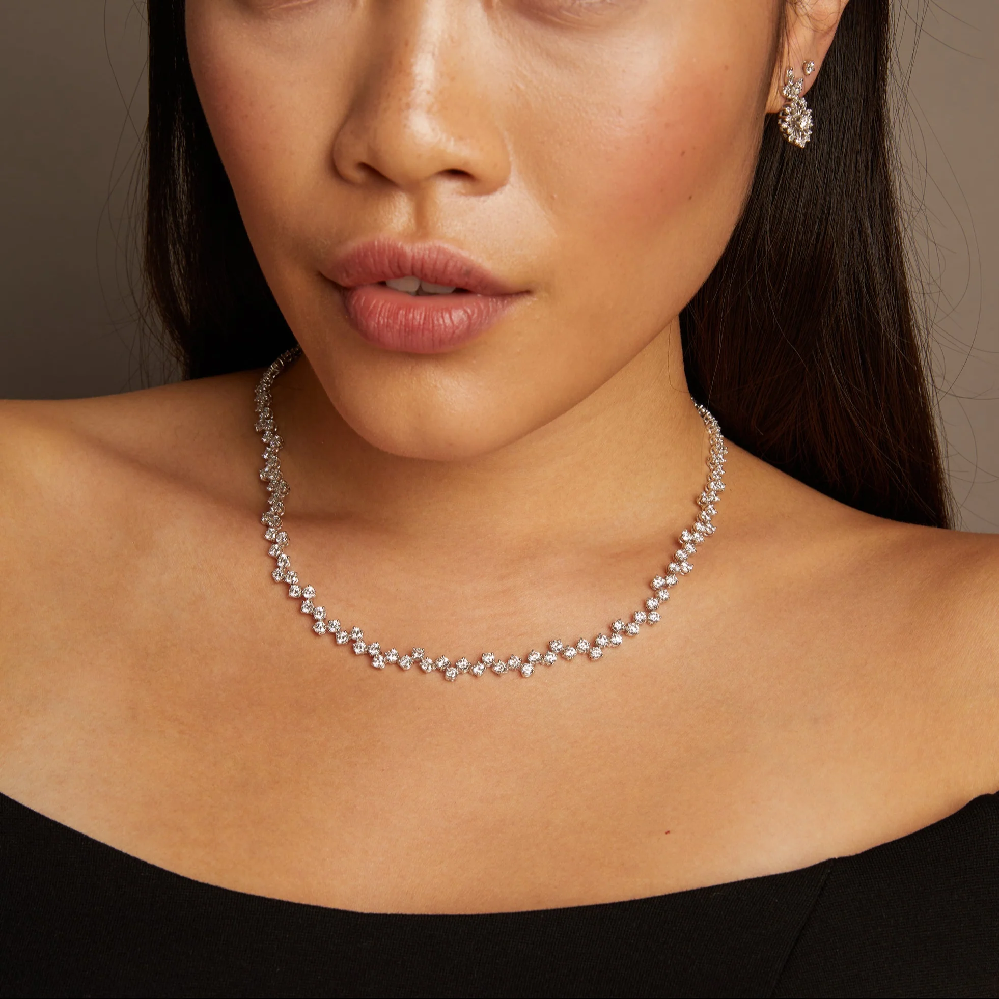 16ct Floating Lab Grown Diamond Tennis Necklace - Image 5
