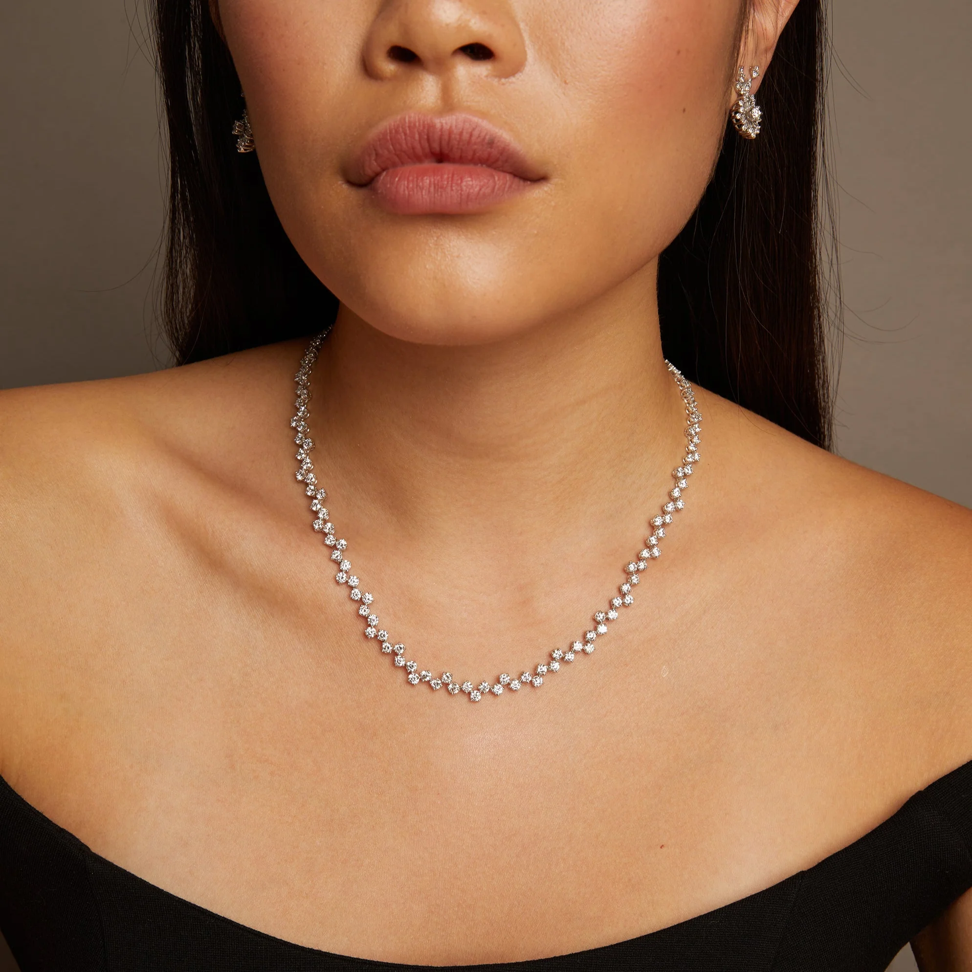 16ct Floating Lab Grown Diamond Tennis Necklace - Image 6