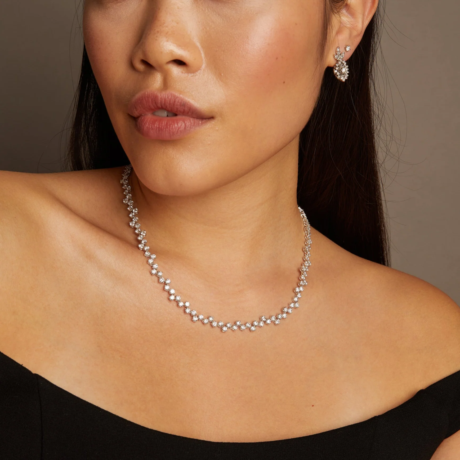 16ct Floating Lab Grown Diamond Tennis Necklace - Image 7