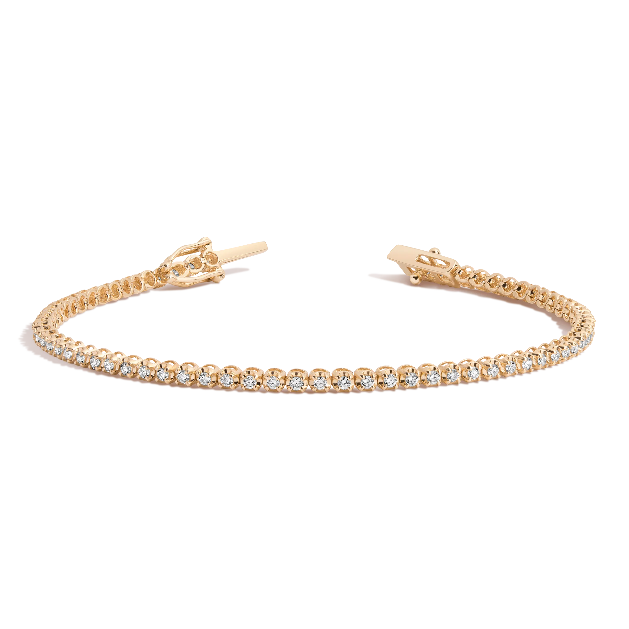 1ct Lab Grown Diamond Cupcake Tennis Bracelet