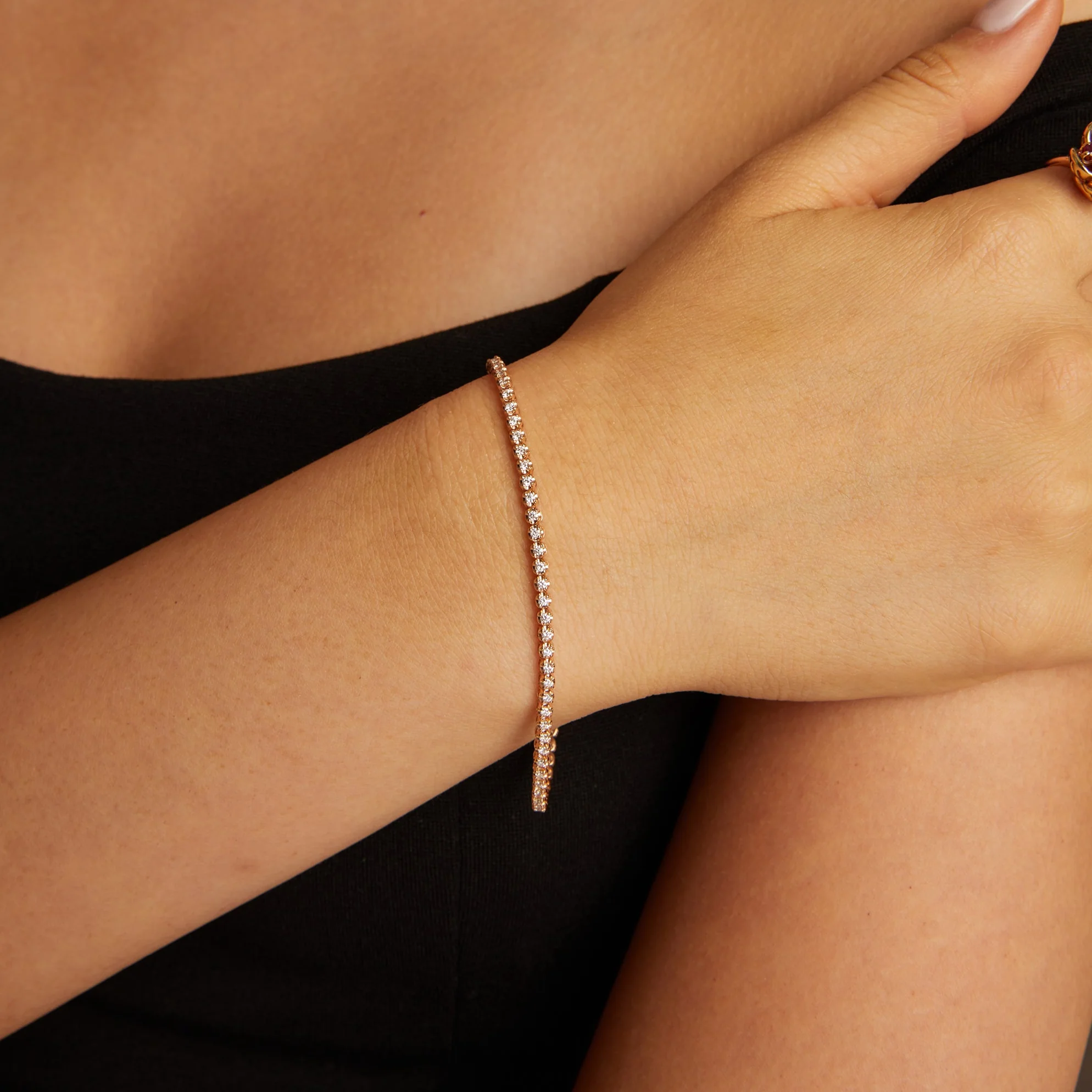 1ct Lab Grown Diamond Cupcake Tennis Bracelet - Image 3