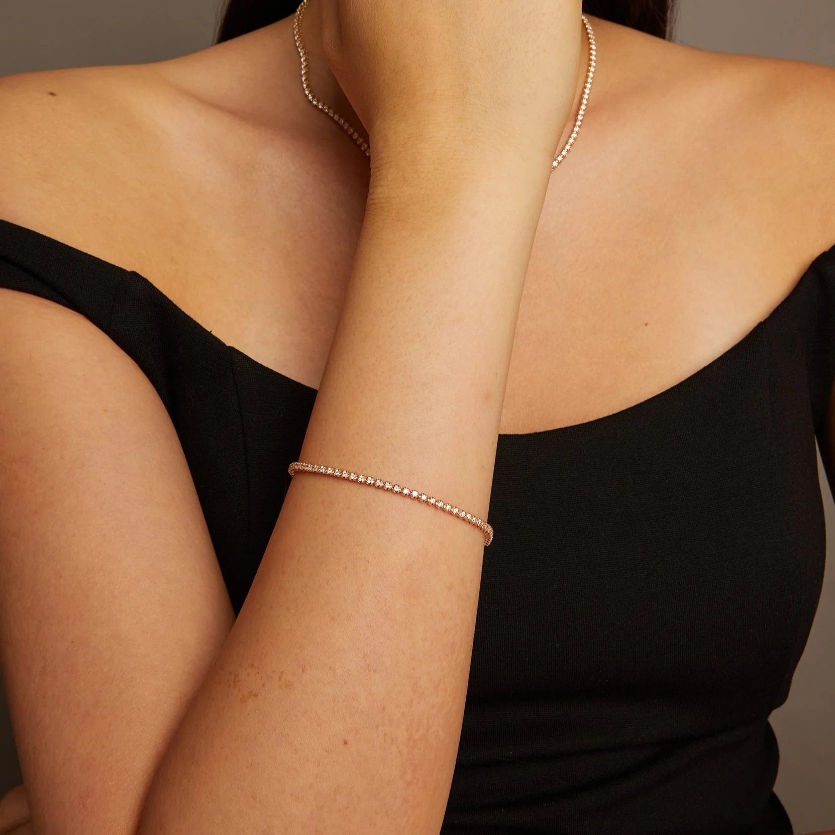 1ct Lab Grown Diamond Cupcake Tennis Bracelet - Image 5