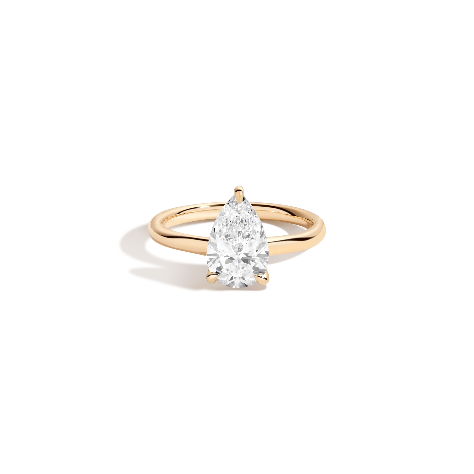2ct Pear Lab Grown Diamond Solitaire Ring