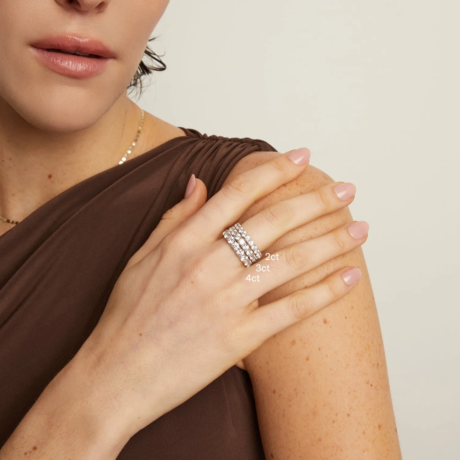 2ct Round Lab Grown Diamond Eternity Ring - Image 9