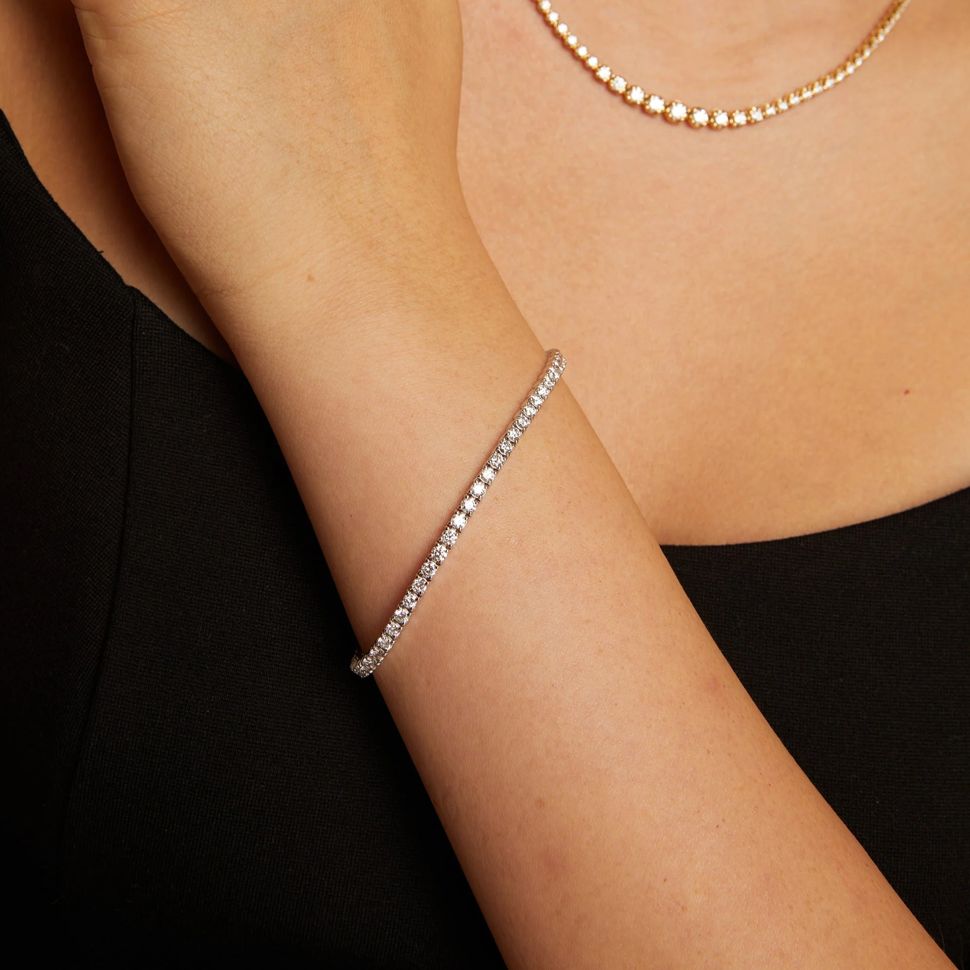 4ct Lab Grown Diamond Tennis Bracelet - Image 3