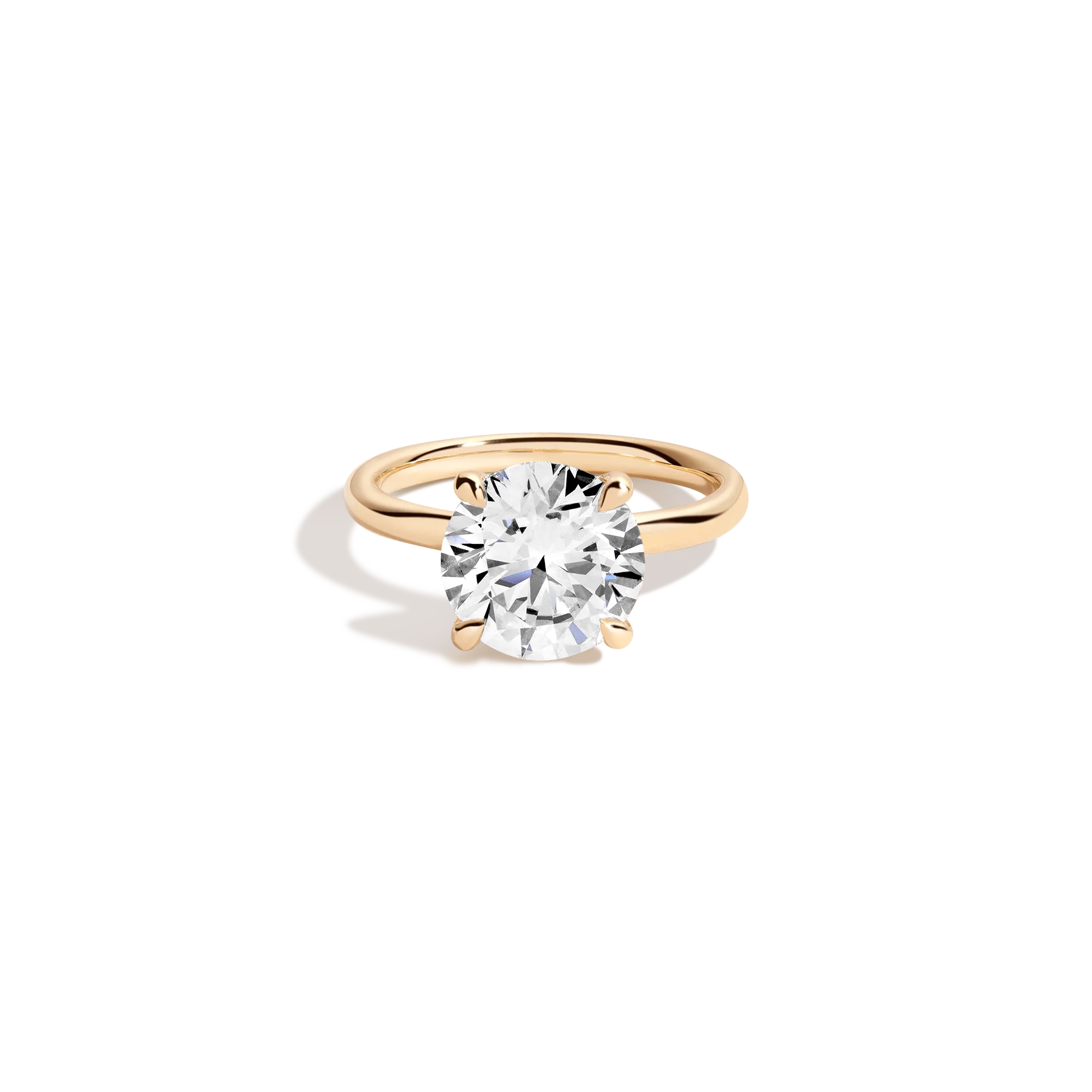 4ct Round Lab Grown Diamond Solitaire Ring