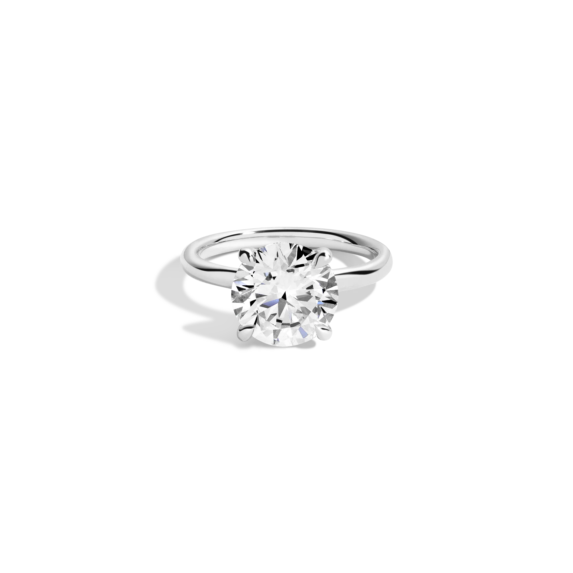 4ct Round Lab Grown Diamond Solitaire Ring - Image 3