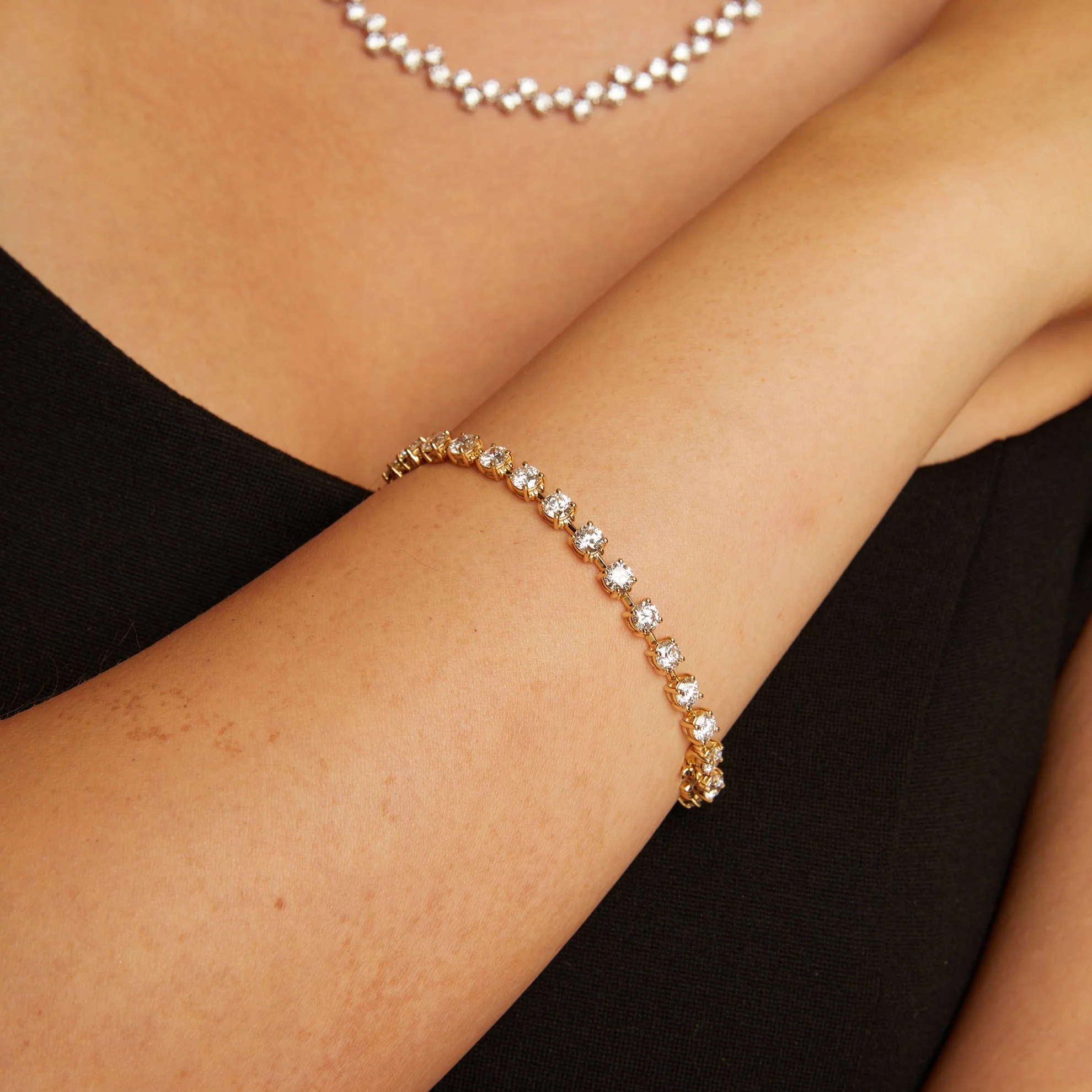8ct Lab Grown Diamond Tennis Link Bracelet - Image 4