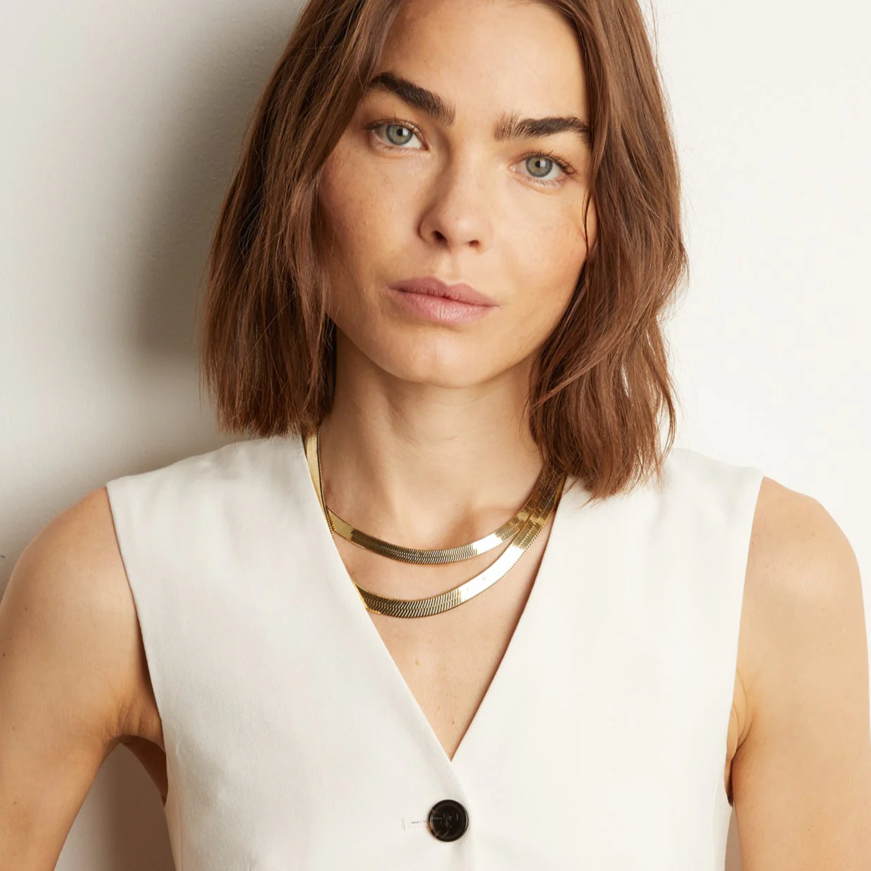 Aurate x Frye: Bold Herringbone Necklace - Image 4