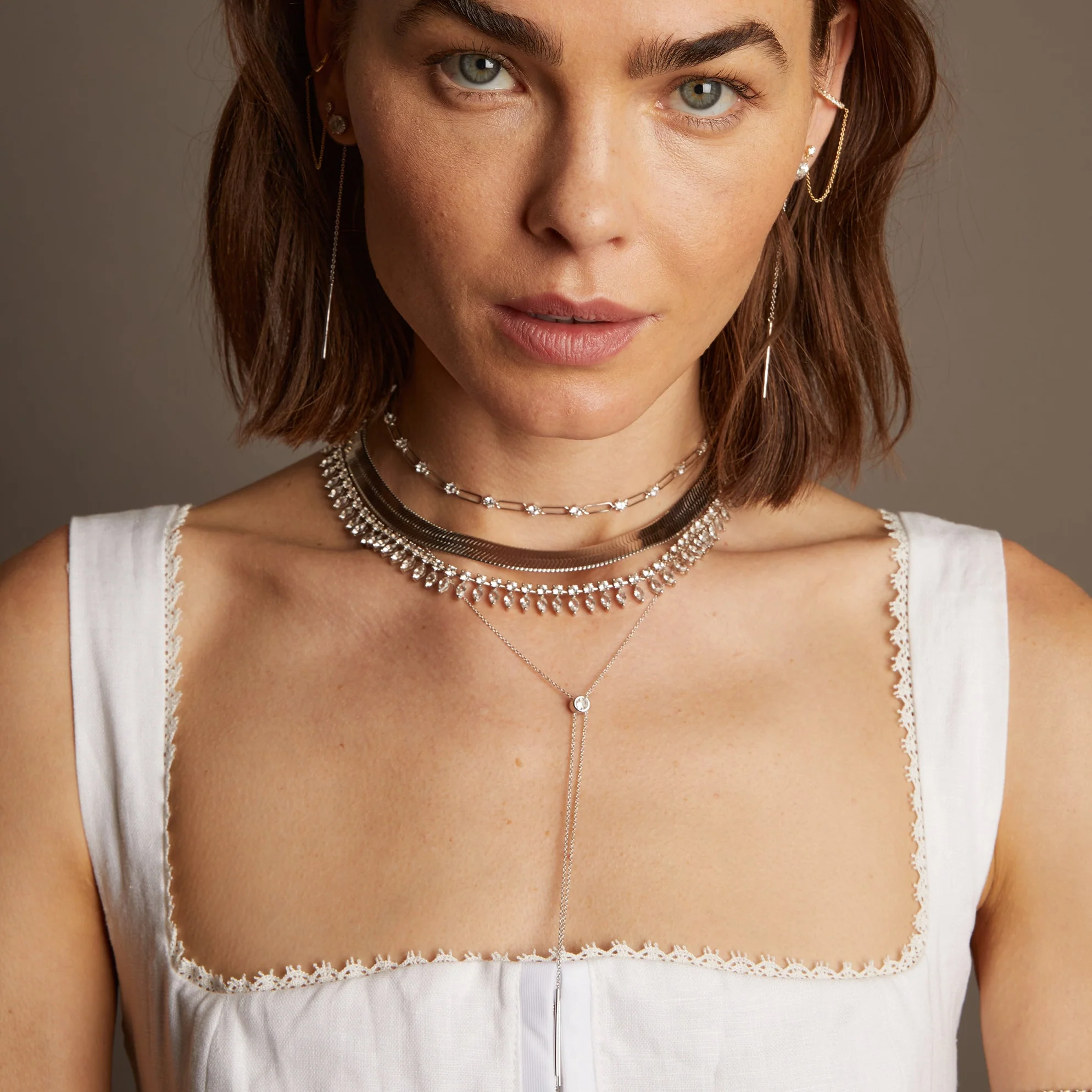 Aurate x Frye: Lab Grown Diamond Bolo Necklace - Image 4