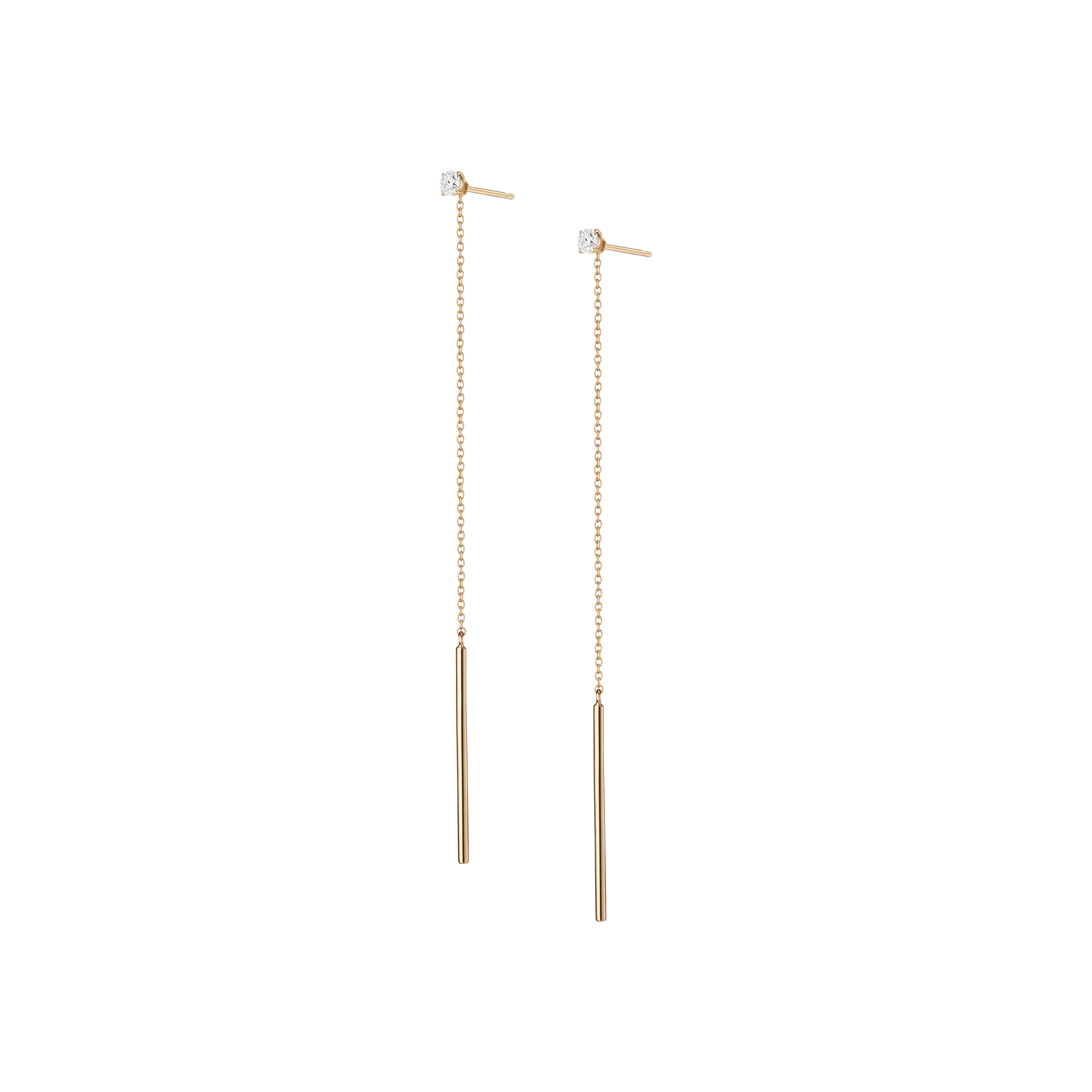 Aurate x Frye: Lab Grown Diamond Lariat Earrings - Image 2