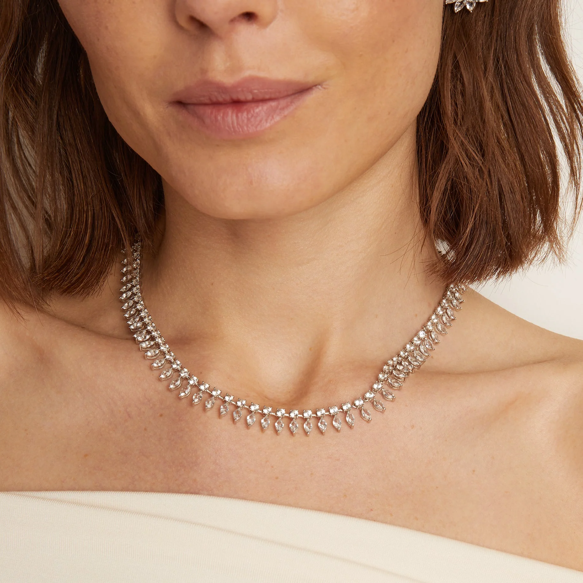 Aurate x Frye: Marquise Fringe Necklace - Image 4