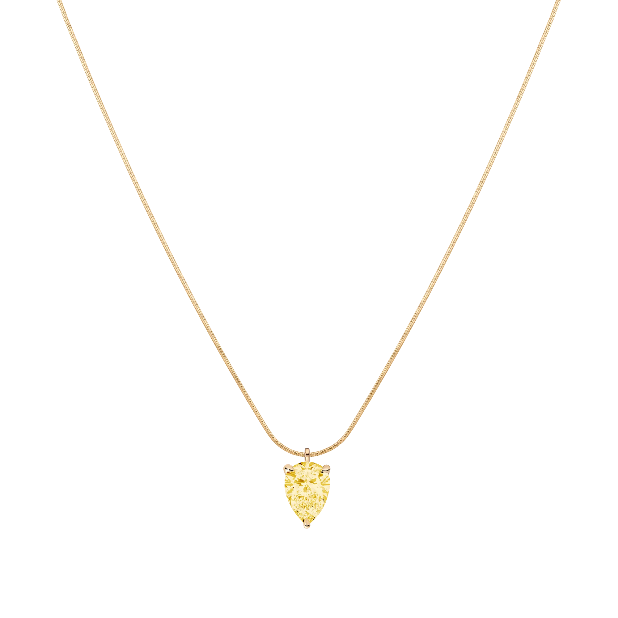 Aurate x Marilyn Monroe: Lab Grown Yellow Canary Pendant Necklace