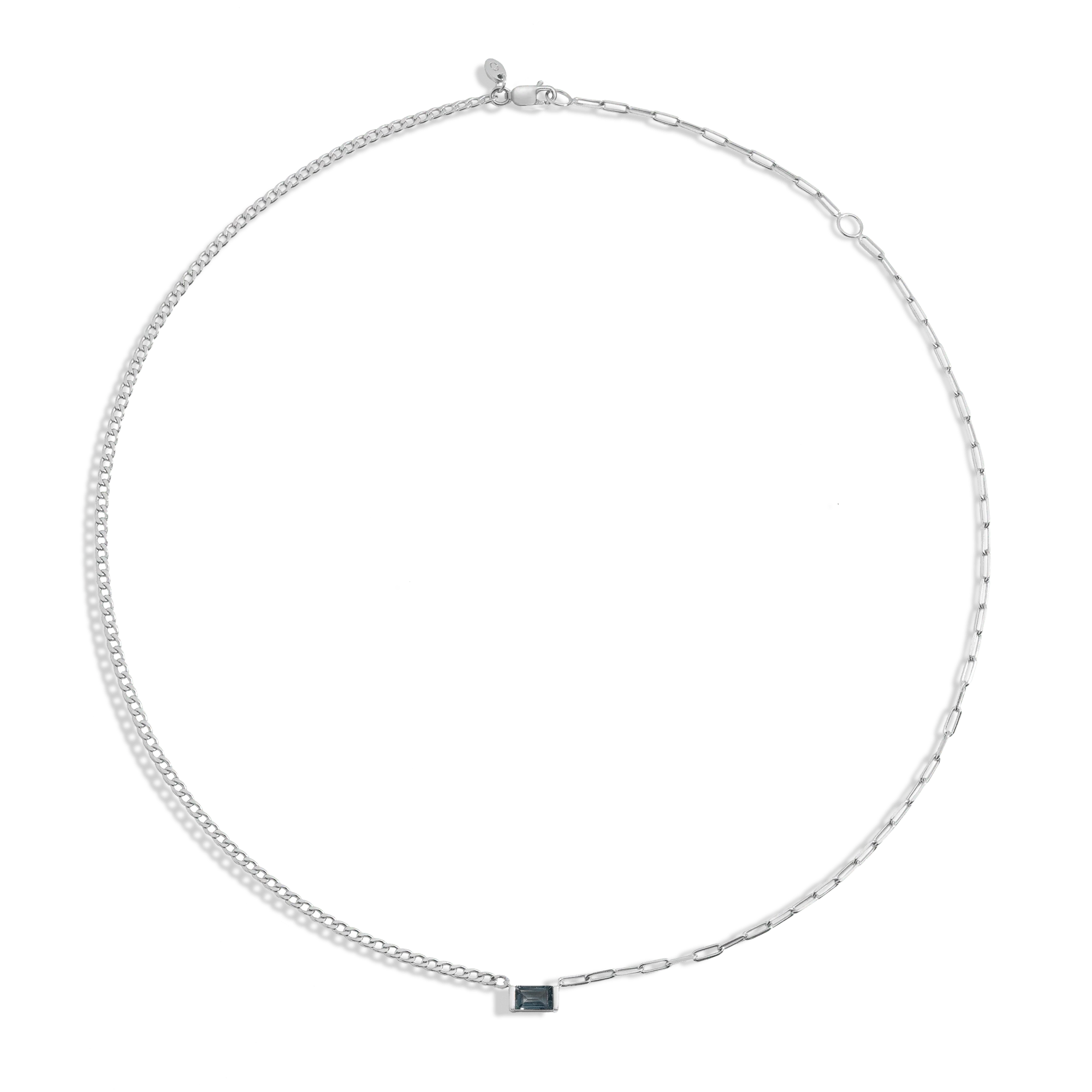 AURATE X MICHELLE: Tranquility Blue Topaz Chain Necklace - Image 5