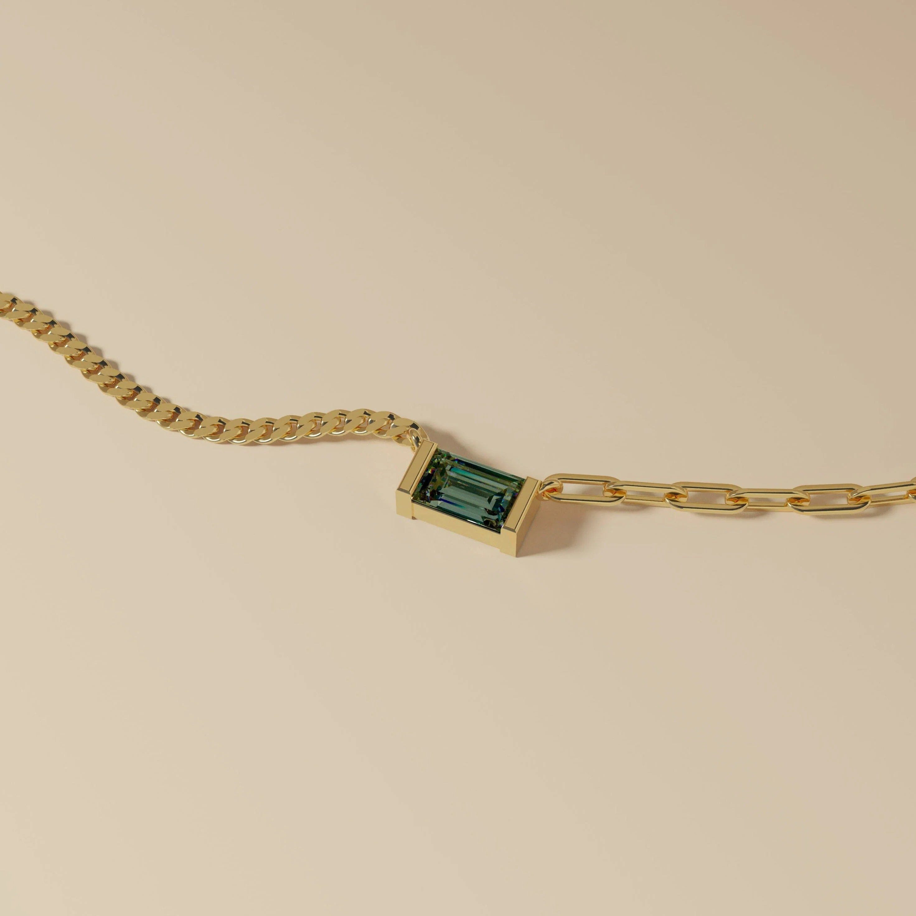 AURATE X MICHELLE: Tranquility Blue Topaz Chain Necklace - Image 7