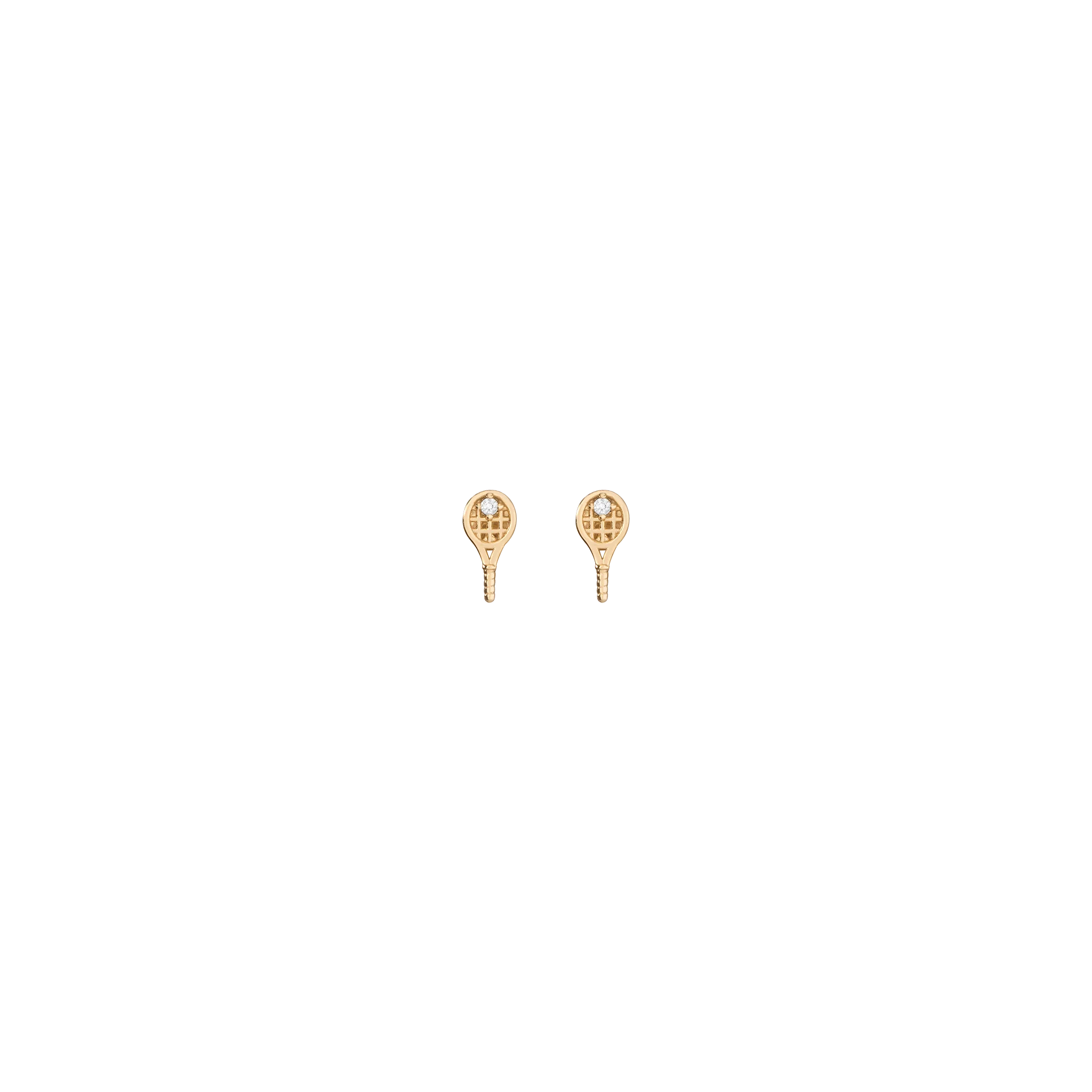 Aurate x Wilson: Tennis Racket Earrings - Flat Back