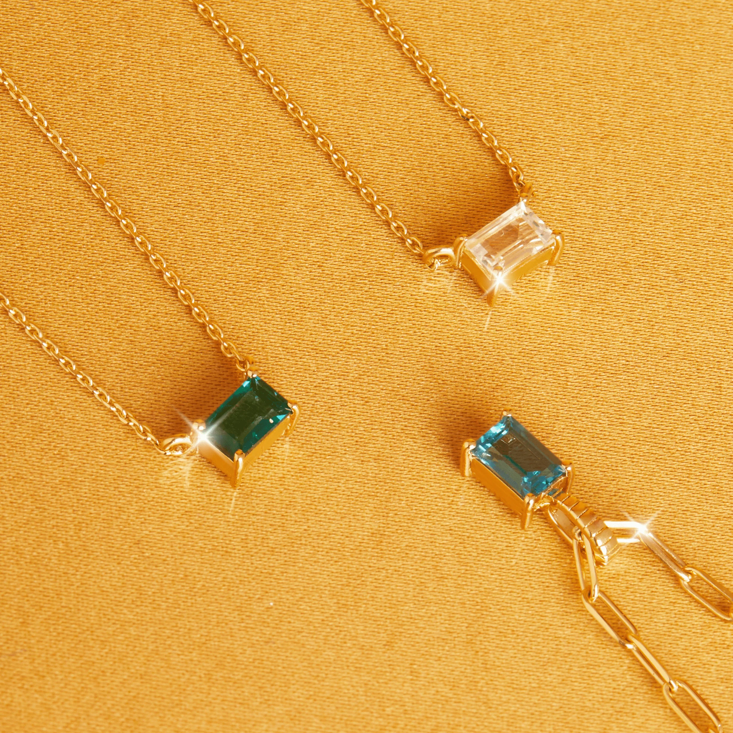 Birthstone Baguette Necklace - Image 41