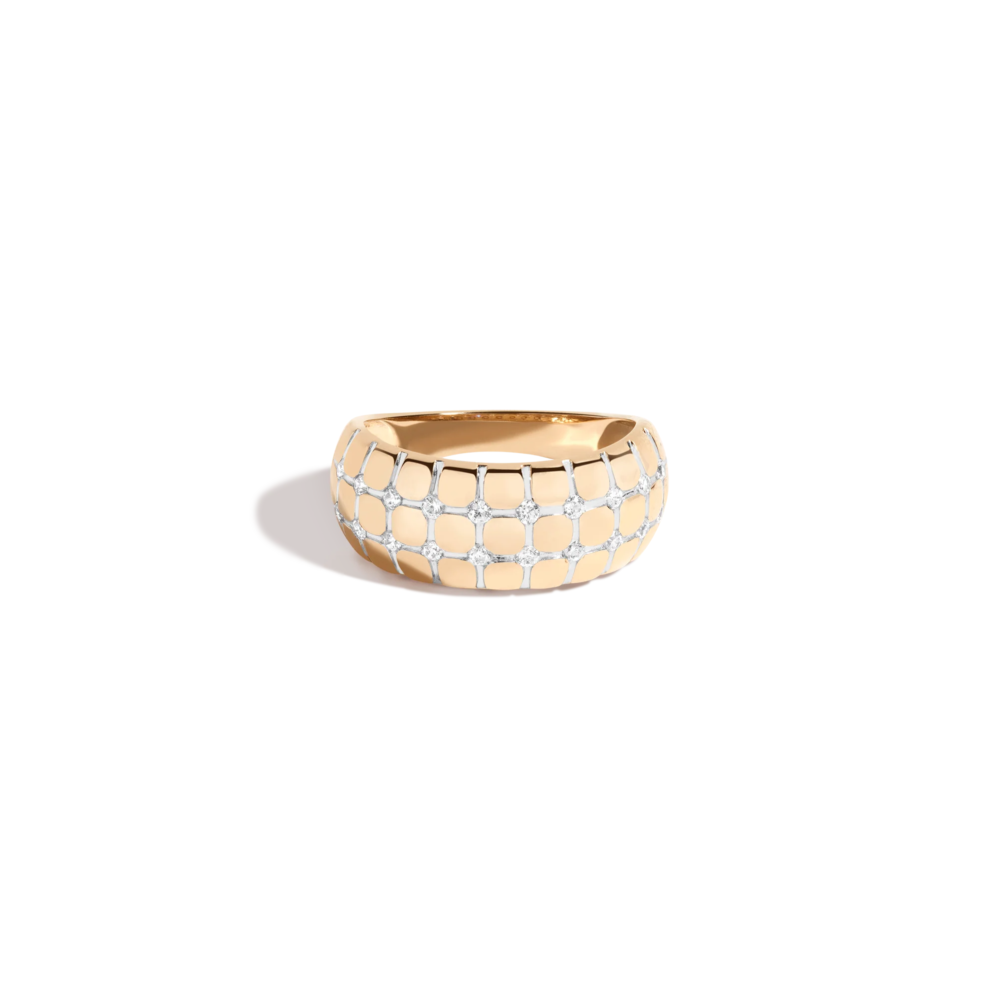 Bold Lab Grown White Sapphire Matrix Ring