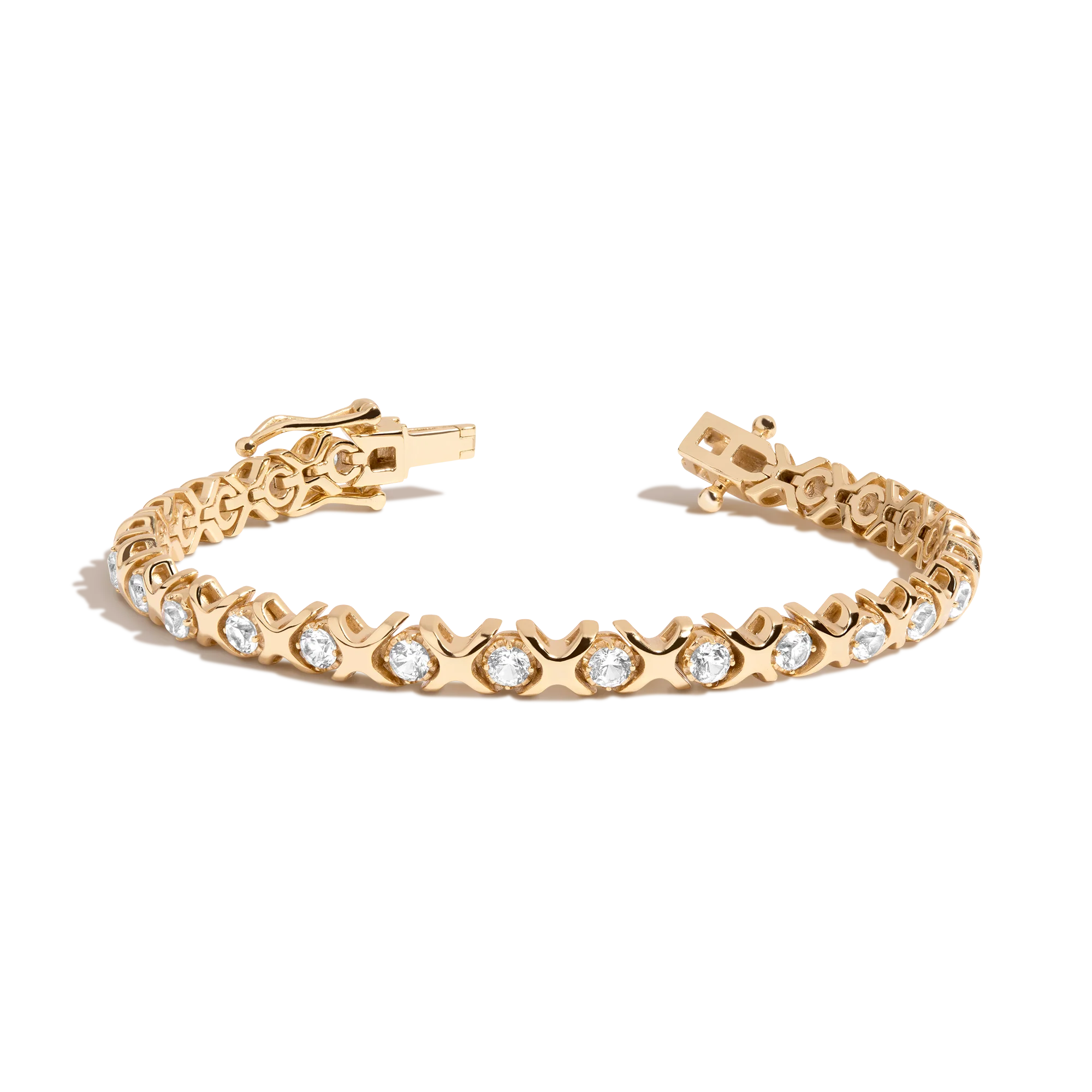 Bold Lab Grown White Sapphire X Estate Tennis Bracelet