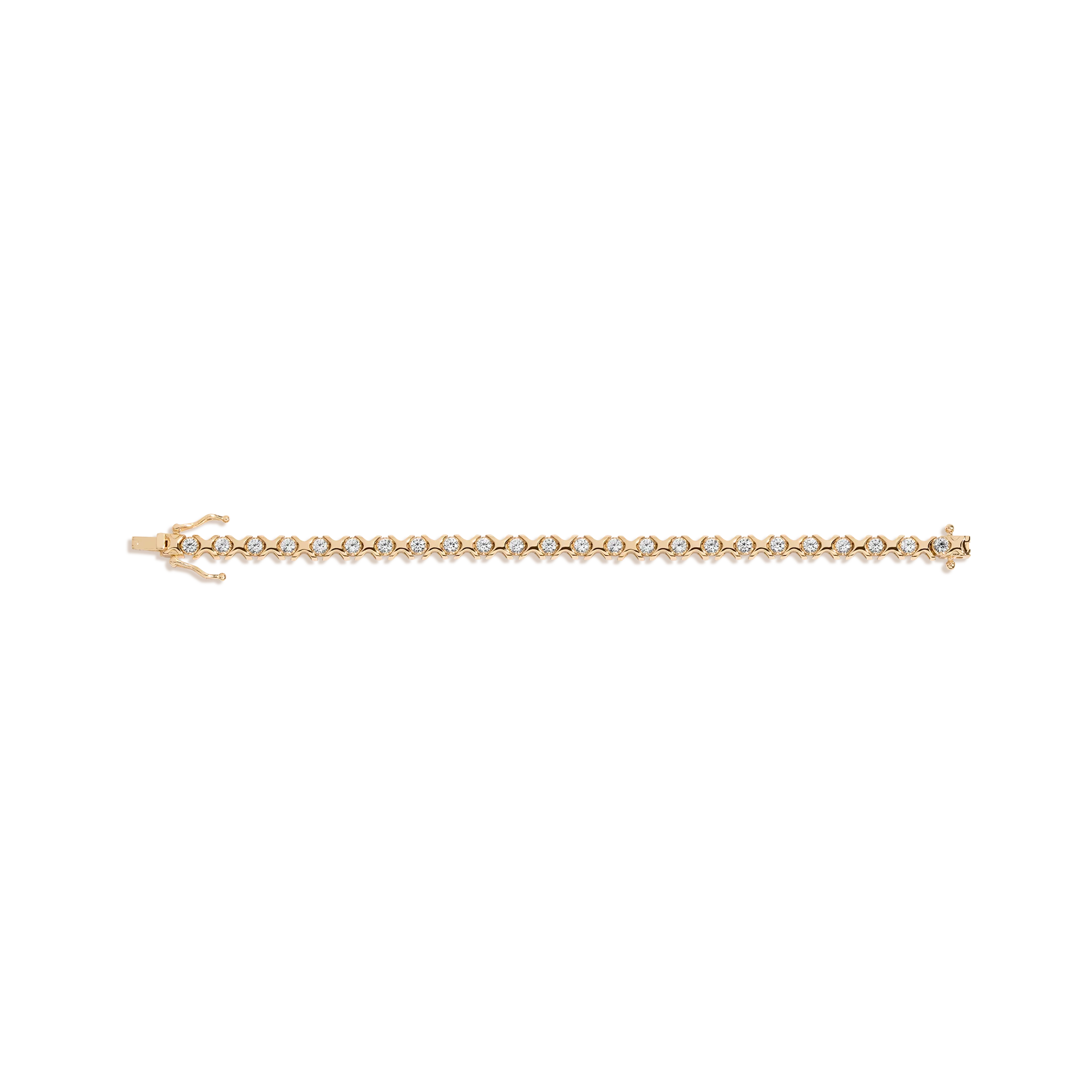 Bold Lab Grown White Sapphire X Estate Tennis Bracelet - Image 2