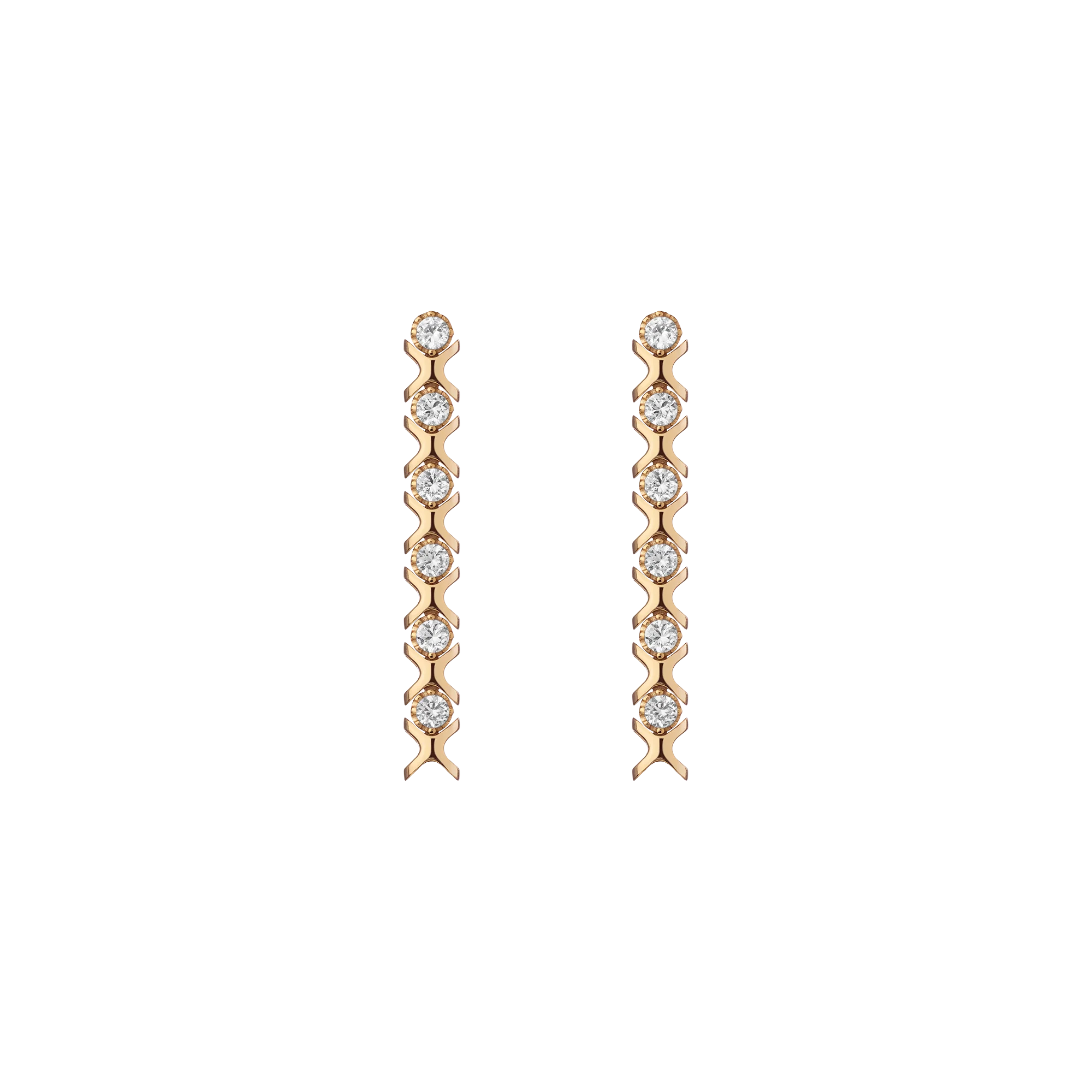 Bold Lab Grown White Sapphire X Estate Tennis Earrings