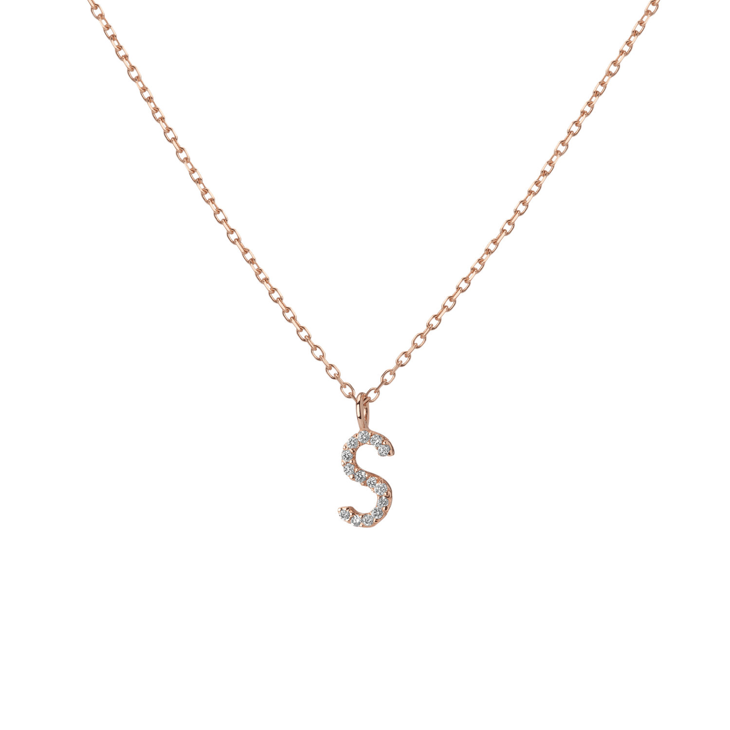 Classic Diamond Letter Necklace - Image 57