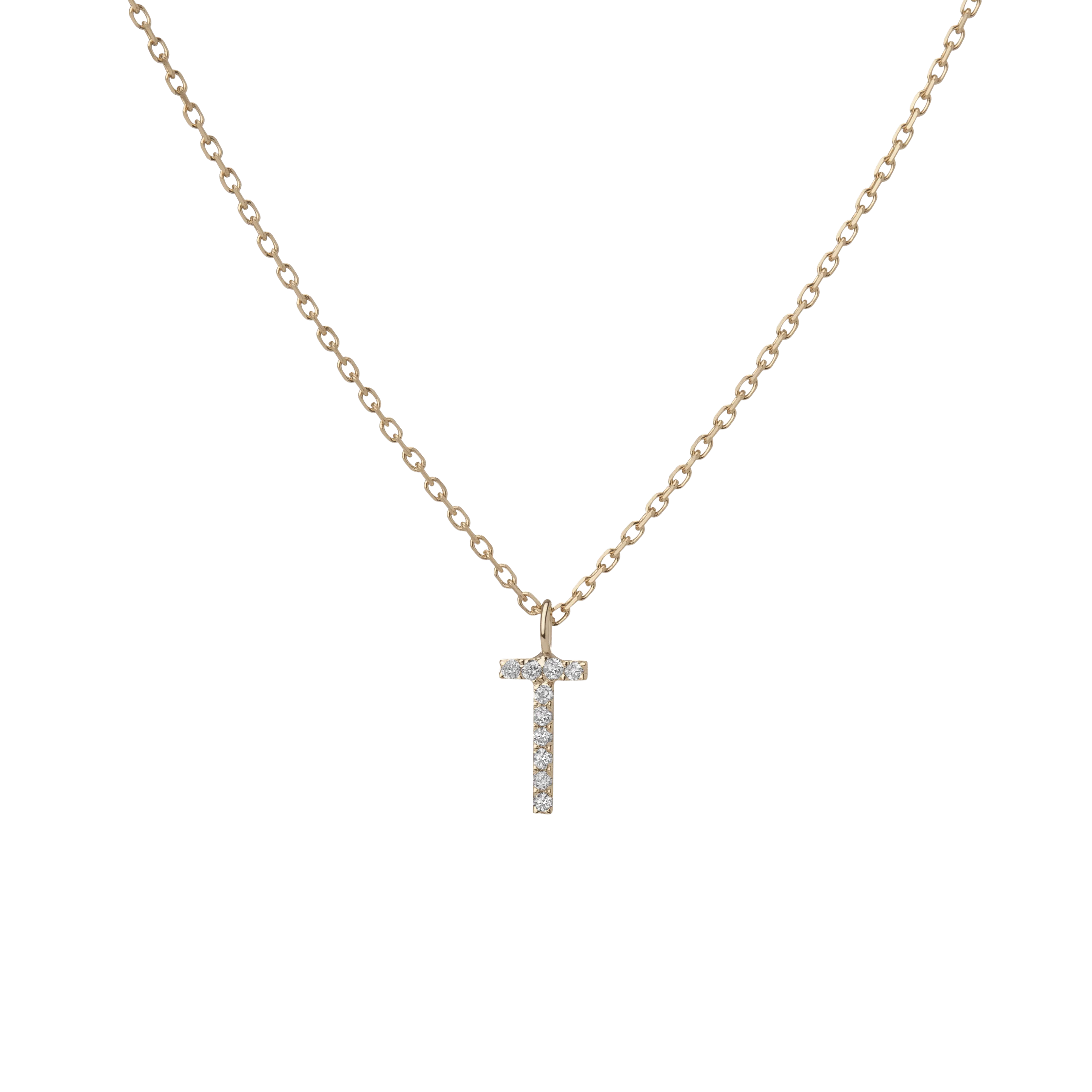 Classic Diamond Letter Necklace - Image 59