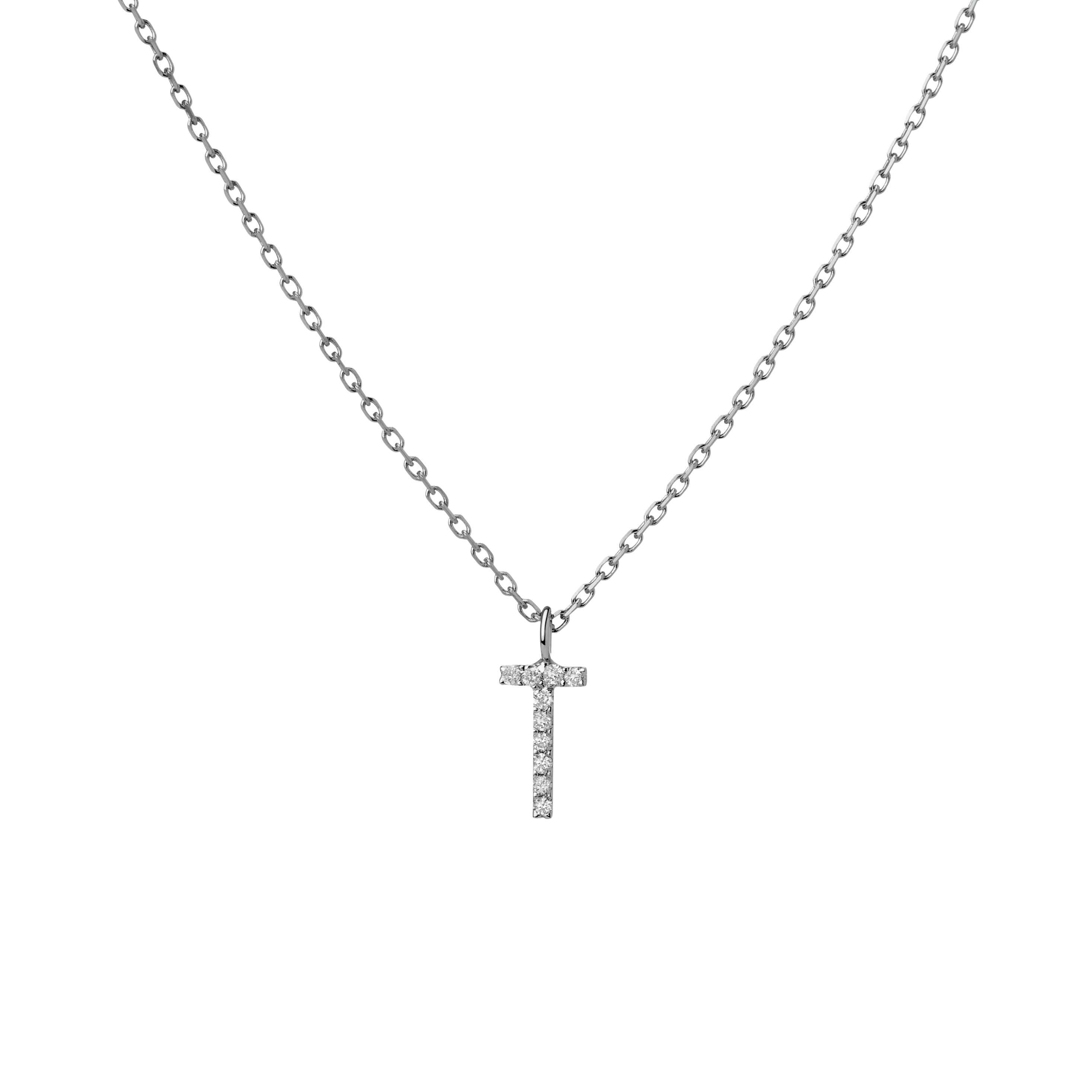 Classic Diamond Letter Necklace - Image 61