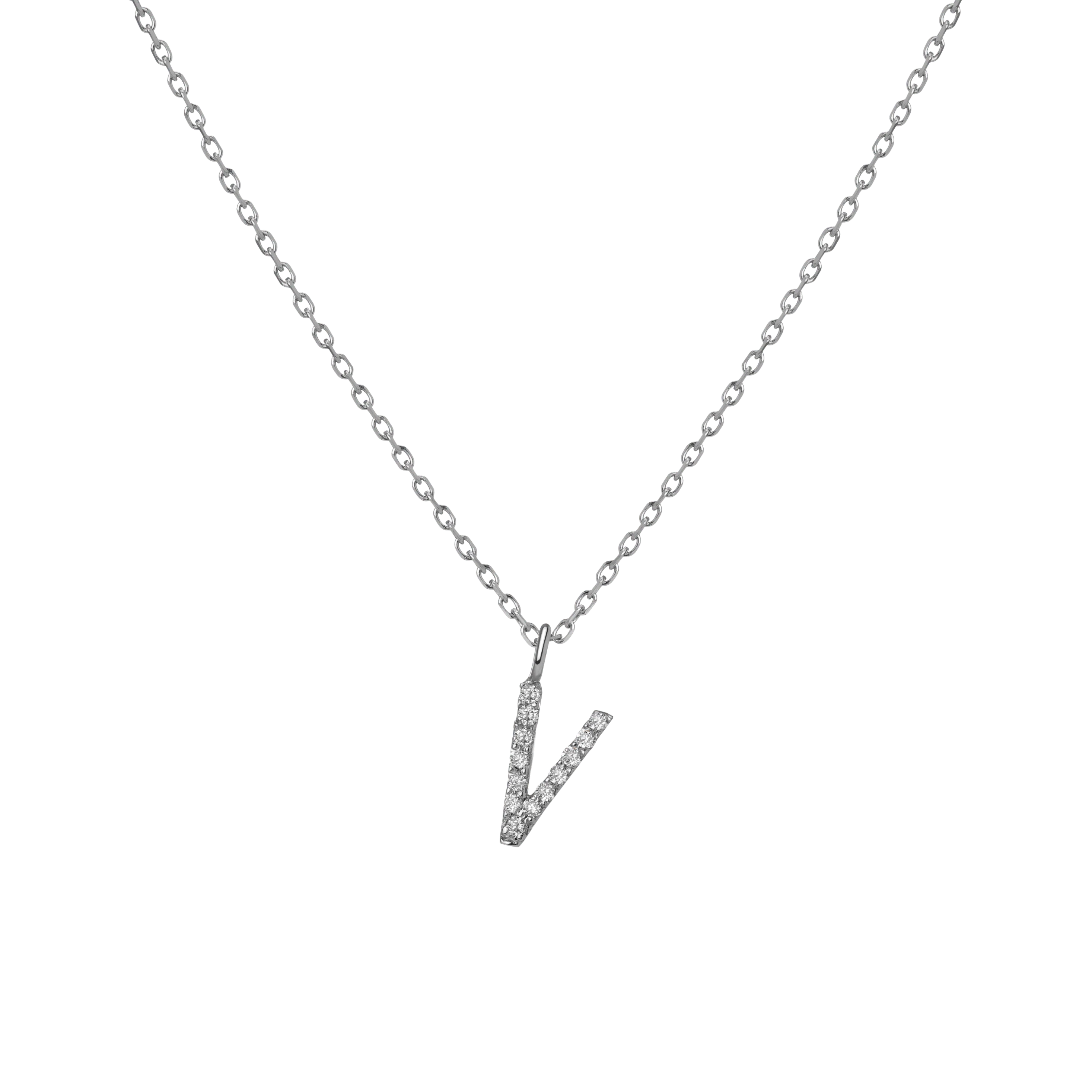 Classic Diamond Letter Necklace - Image 67