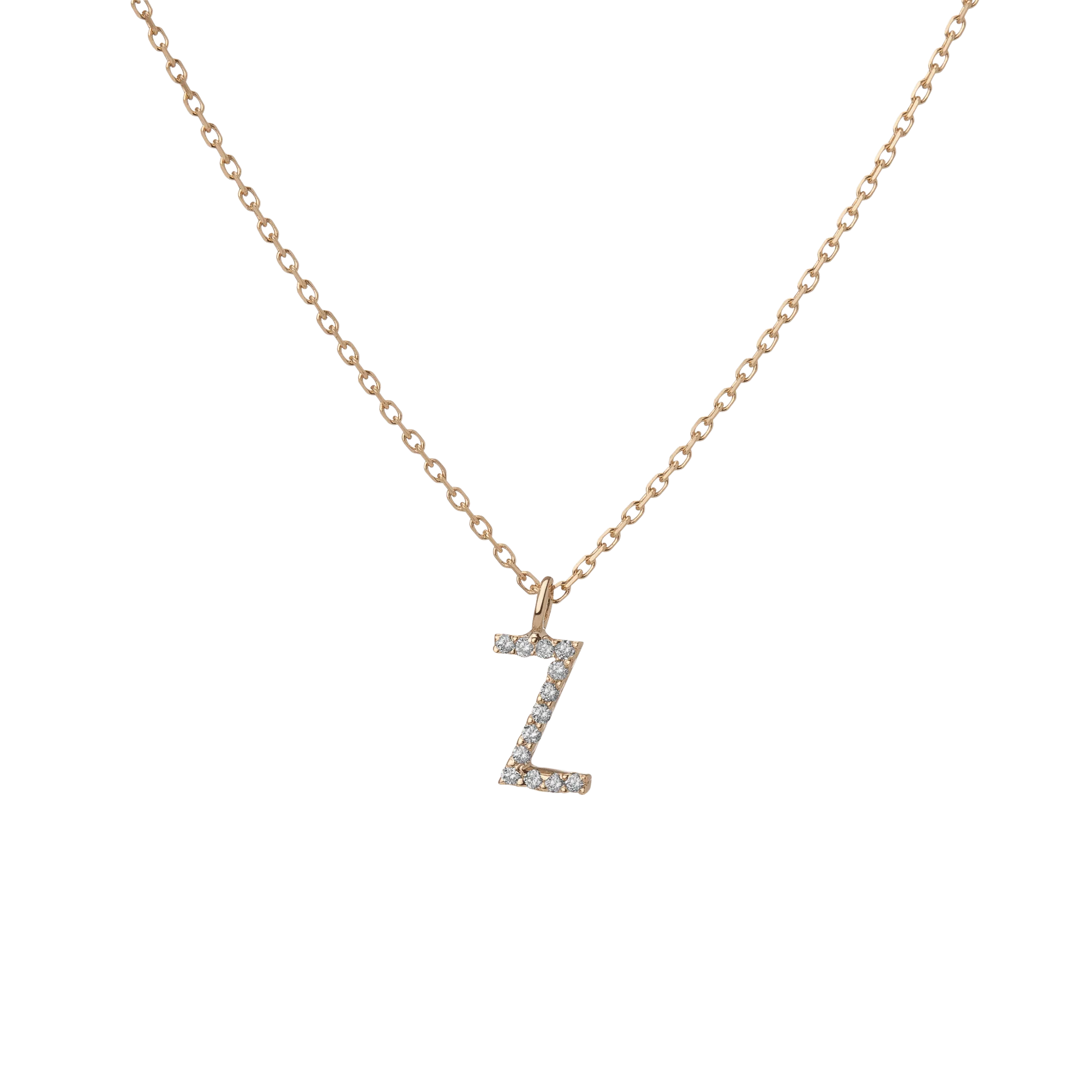 Classic Diamond Letter Necklace - Image 77