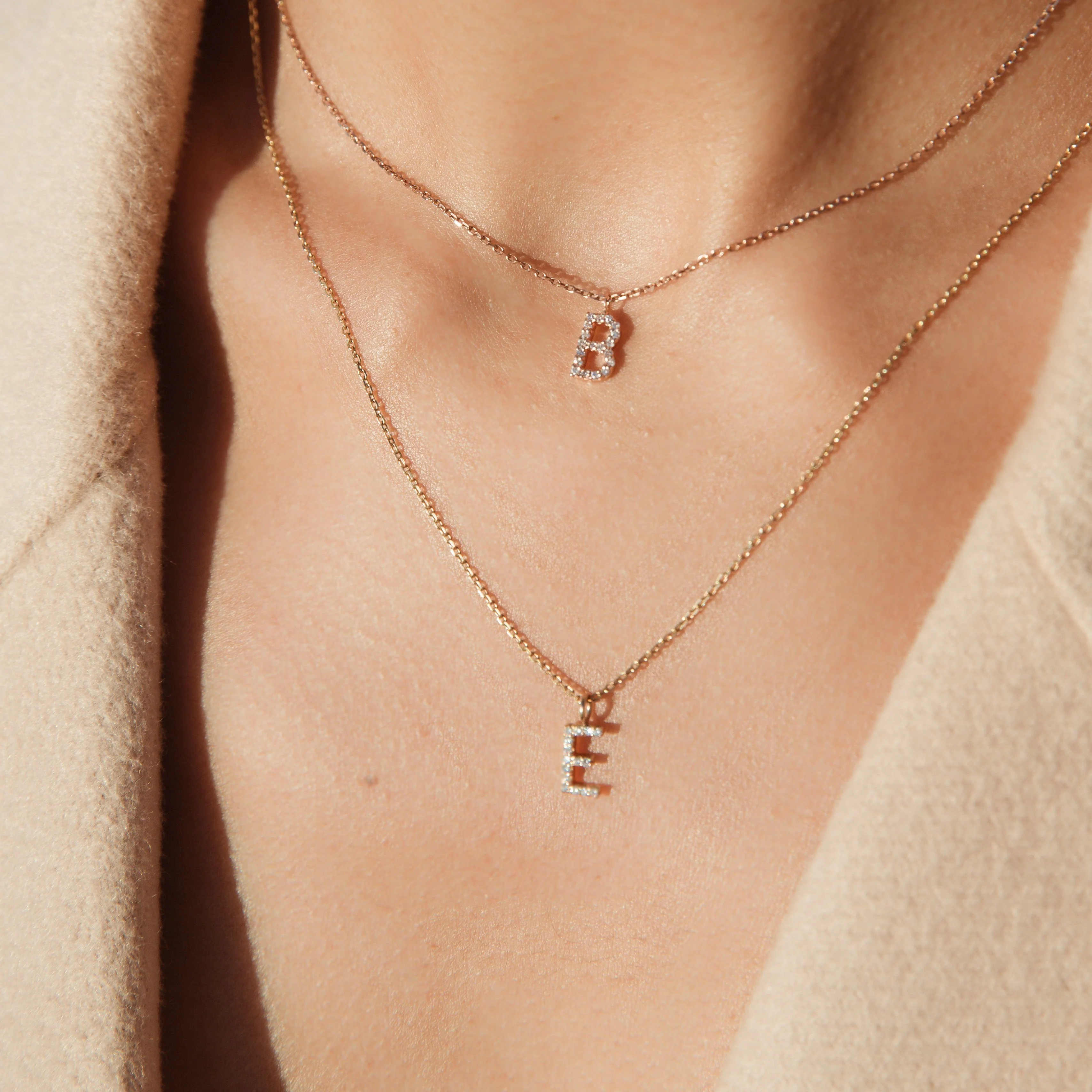 Classic Diamond Letter Necklace - Image 92