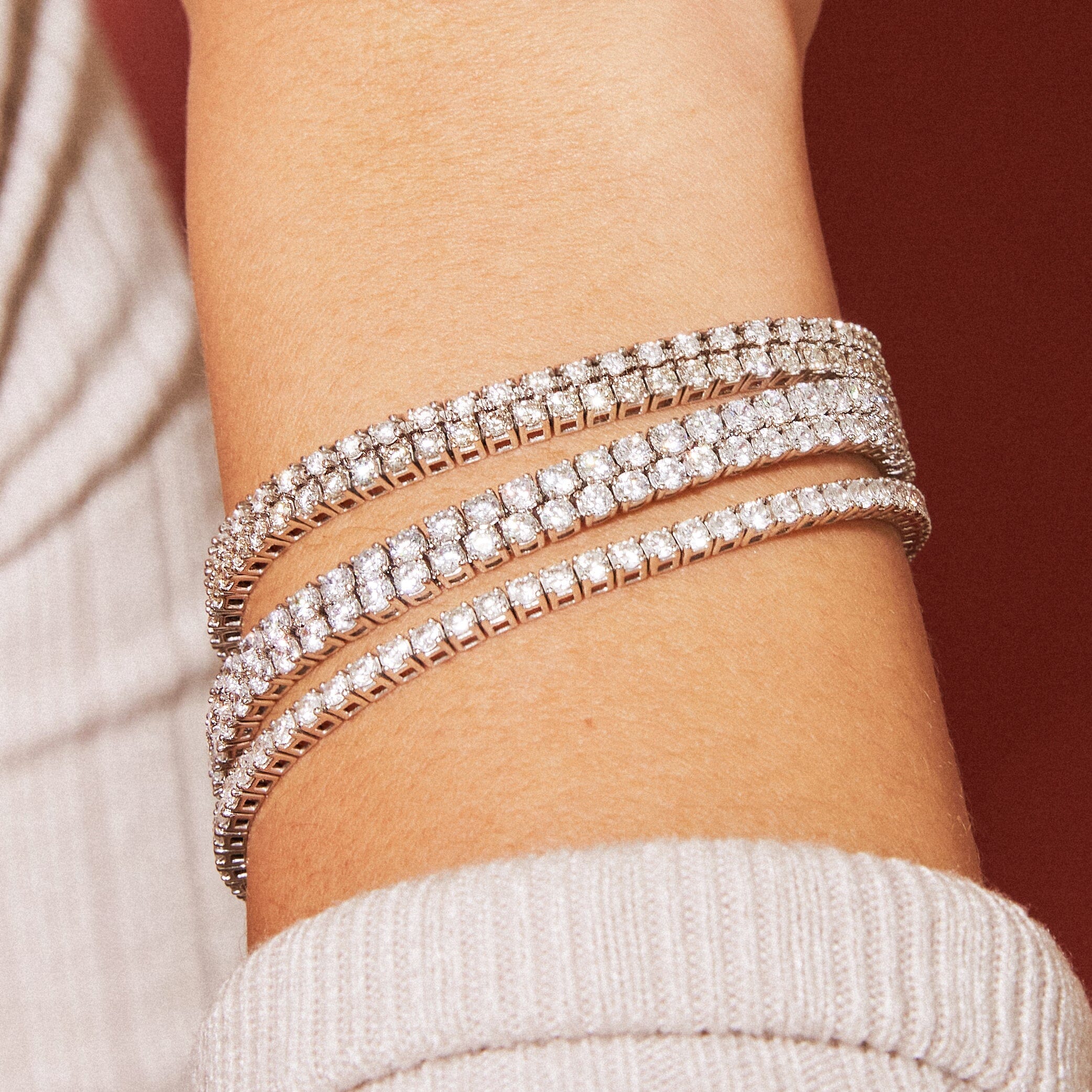 Classic Lab Grown Diamond Tennis Bracelet - Image 70