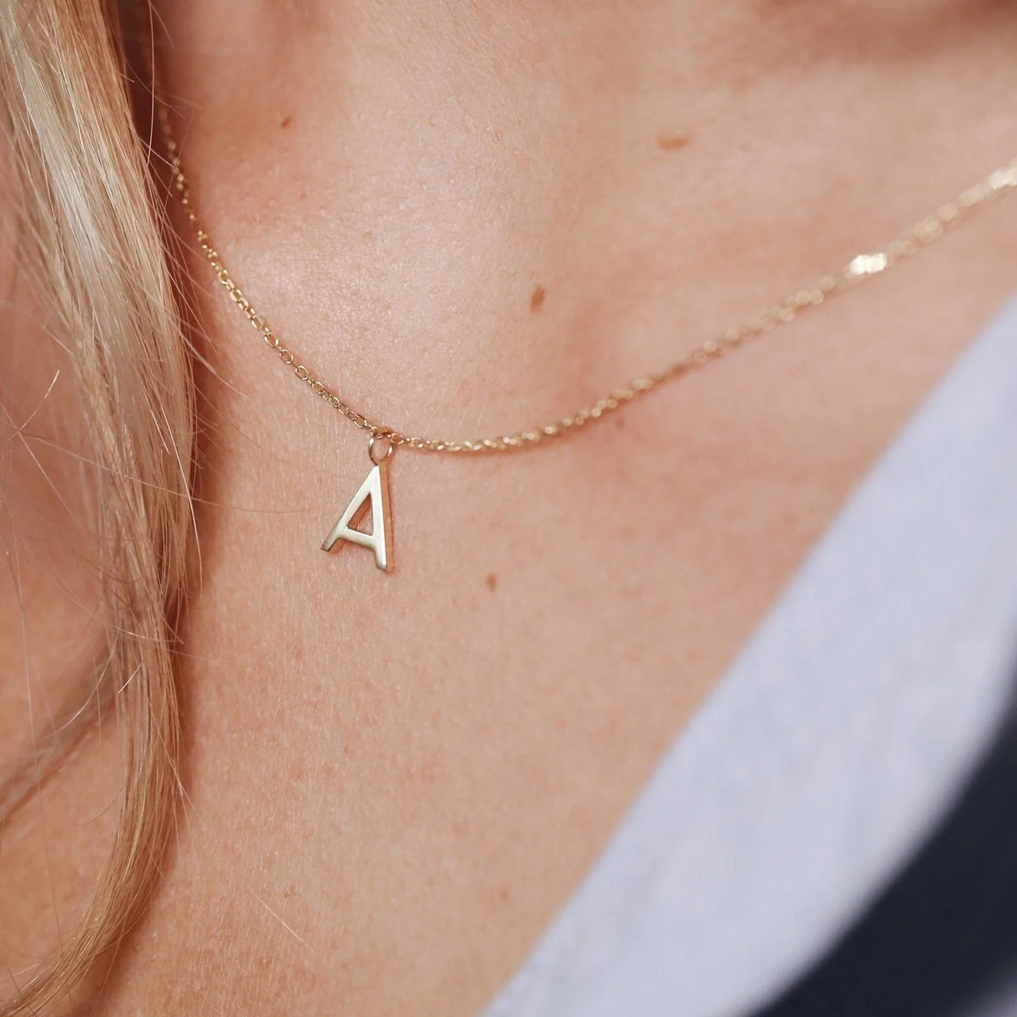 Classic Gold Letter Necklace - Image 73