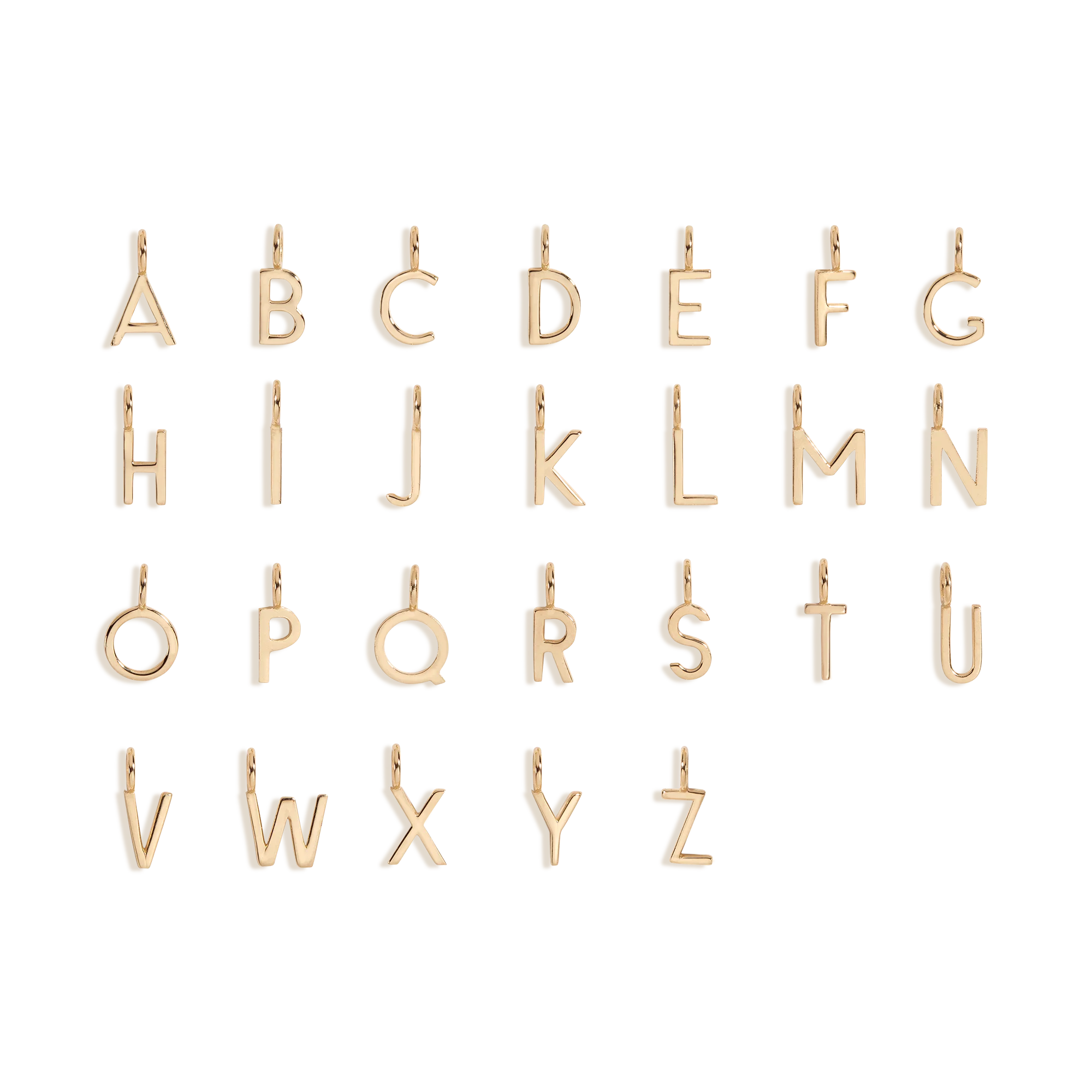 Classic Gold Letter Pendant - Image 2