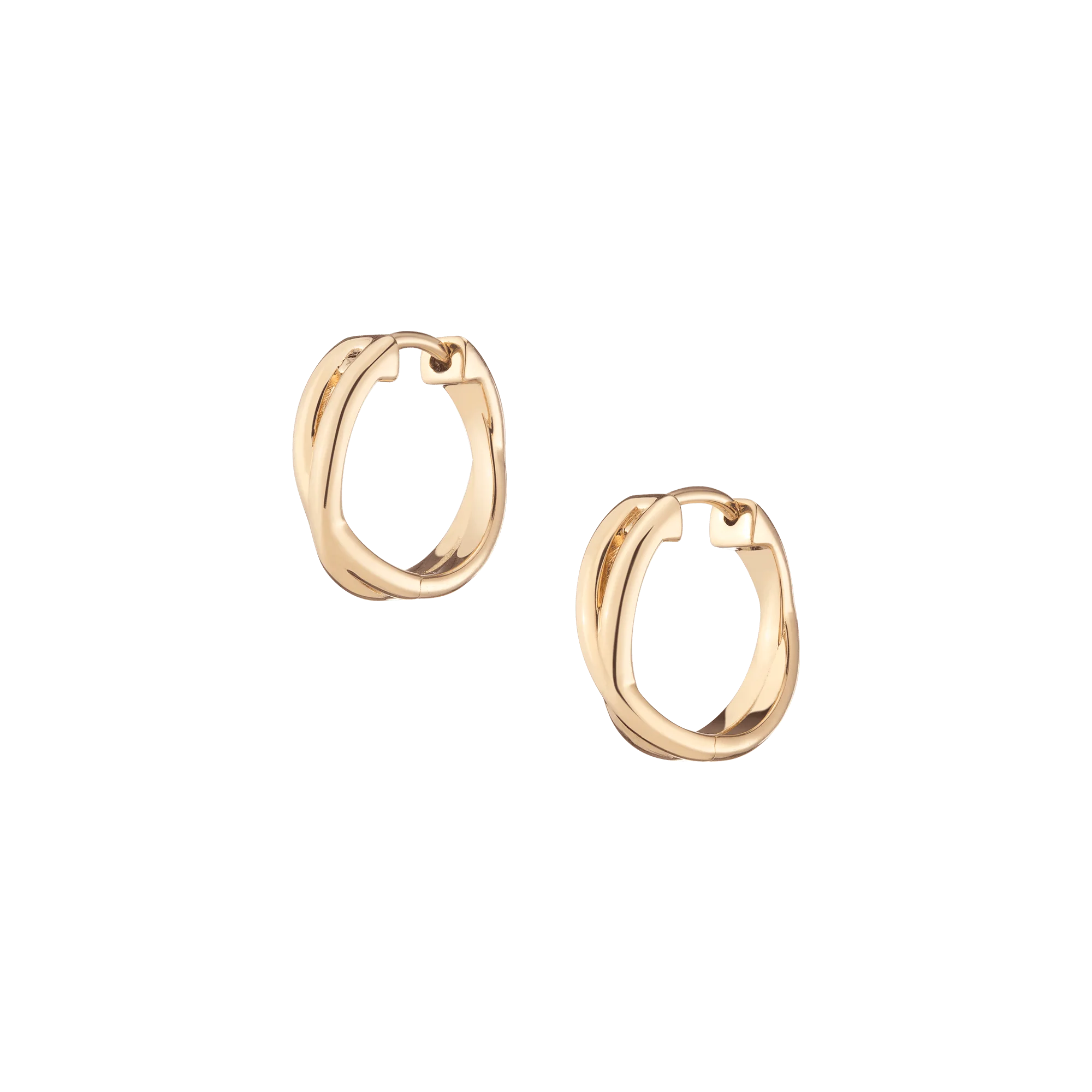 Crossover Huggie Earrings - Image 7