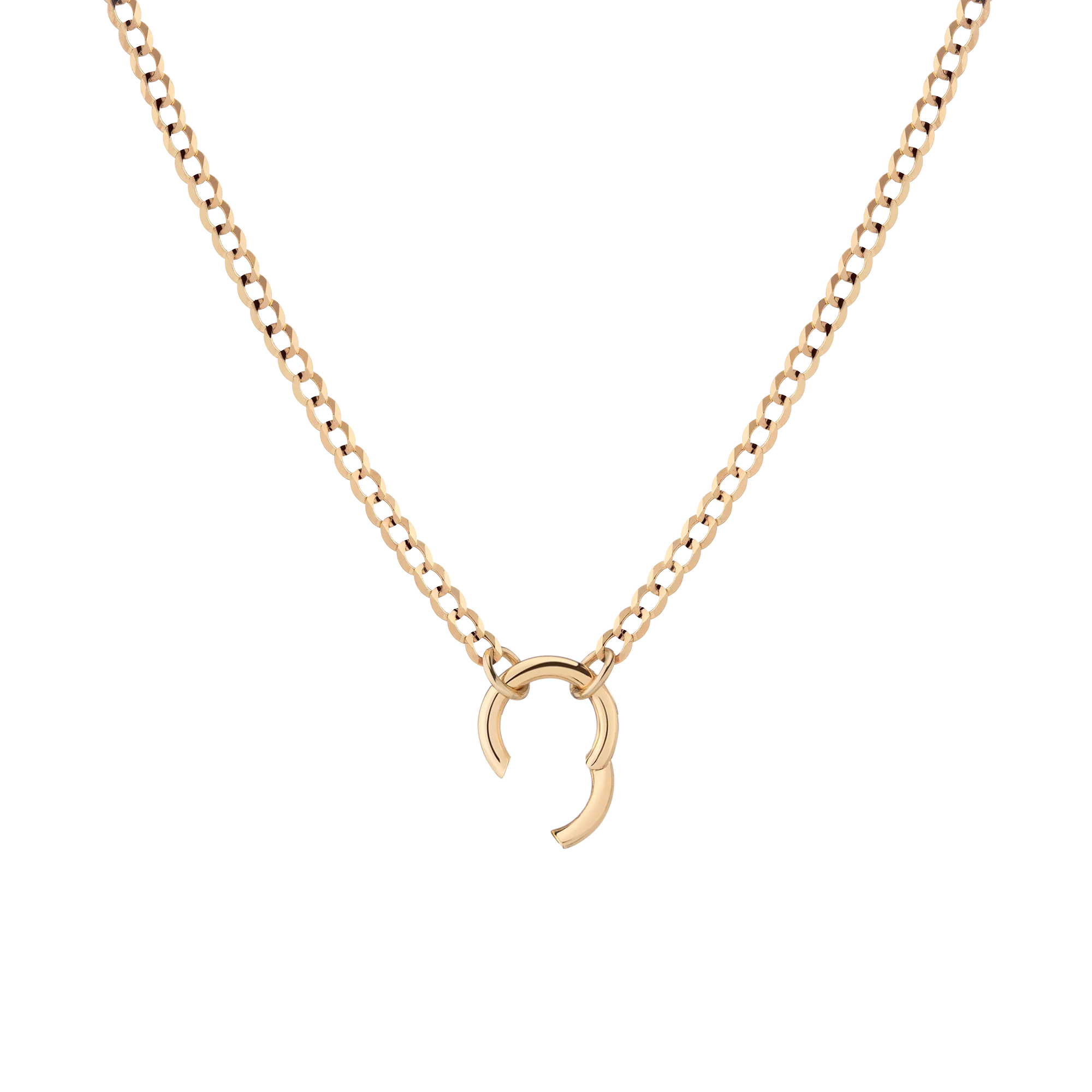 Curb Chain Charm Necklace - Image 3