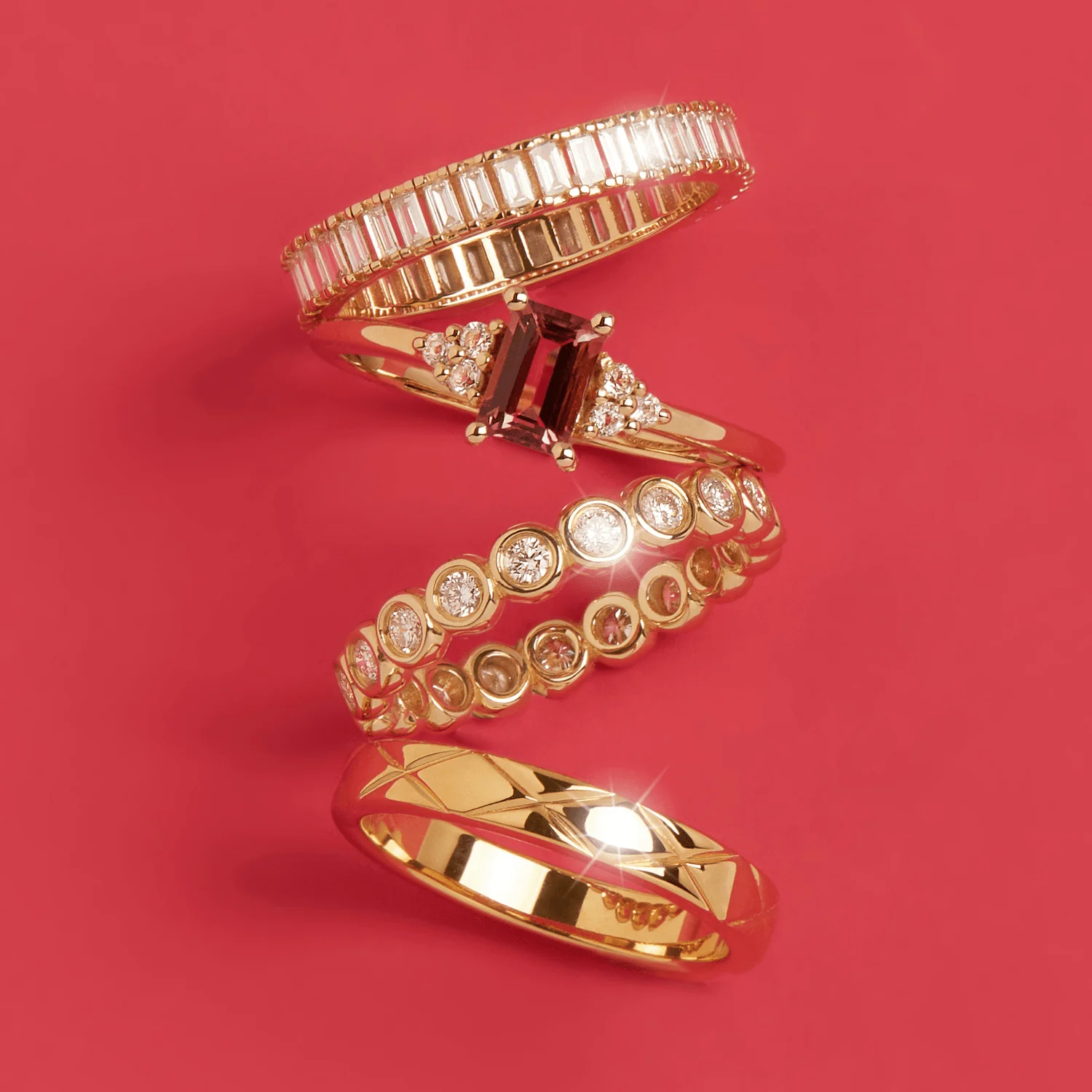 Diamond Bezel Eternity Ring - Image 7