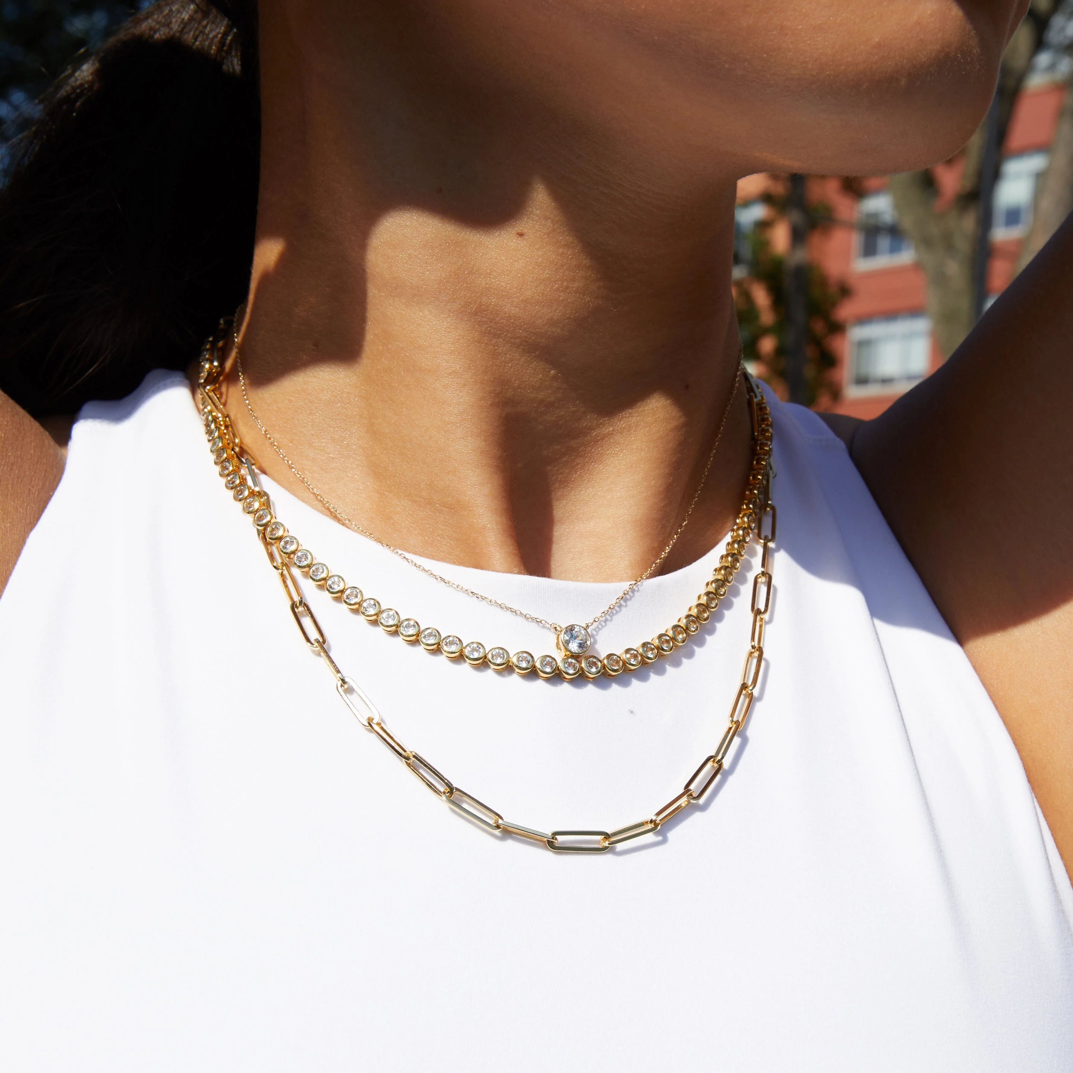 Diamond Bezel Tennis Necklace - Image 8
