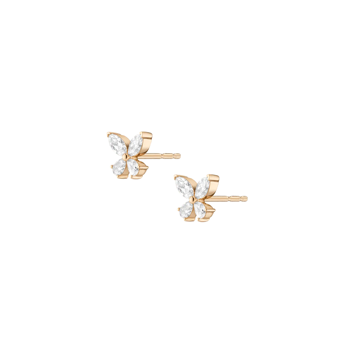 Lab Grown Diamond Butterfly Earrings - Image 4