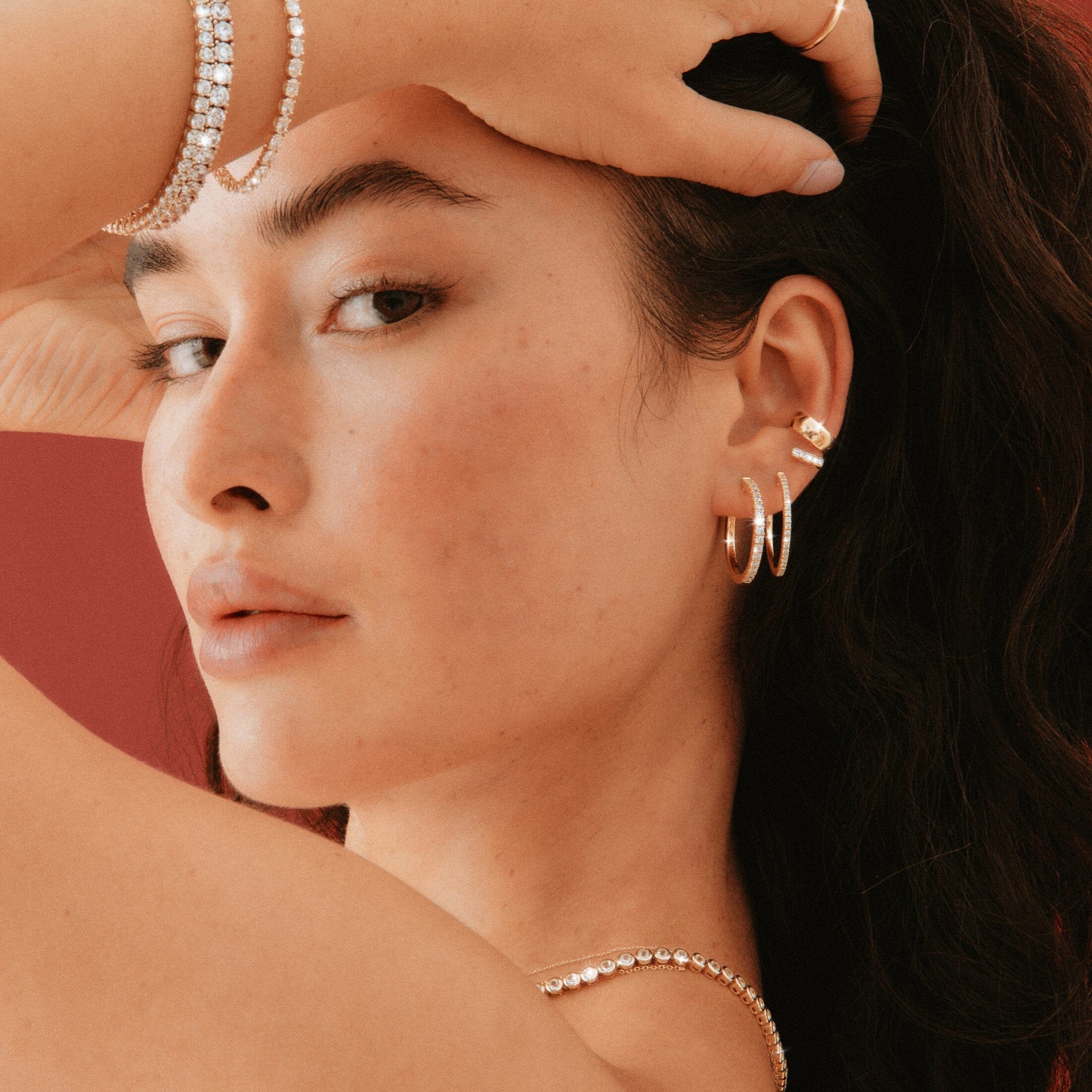 Lab Grown Diamond Hoop Earrings - Image 27