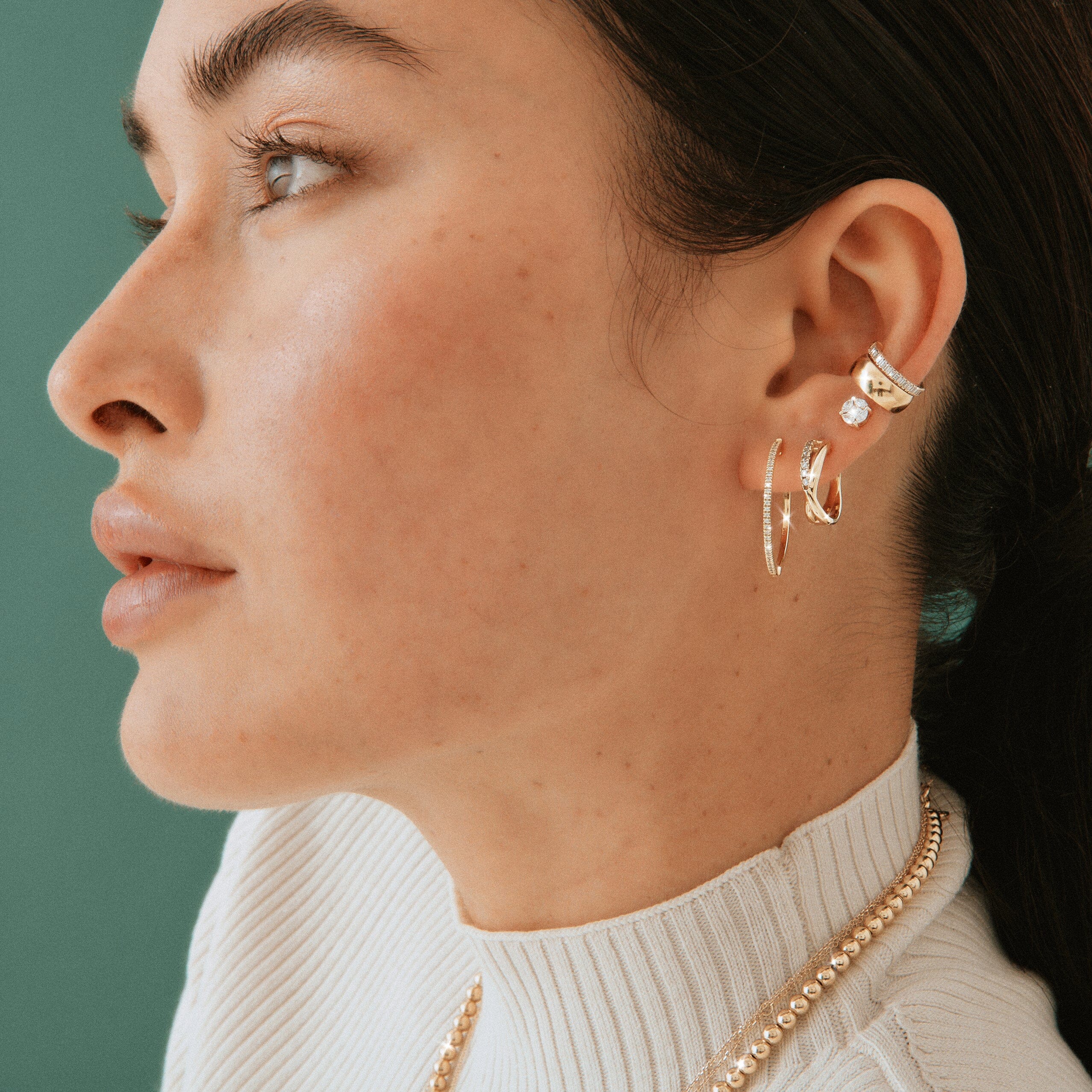 Lab Grown Diamond Hoop Earrings - Image 28