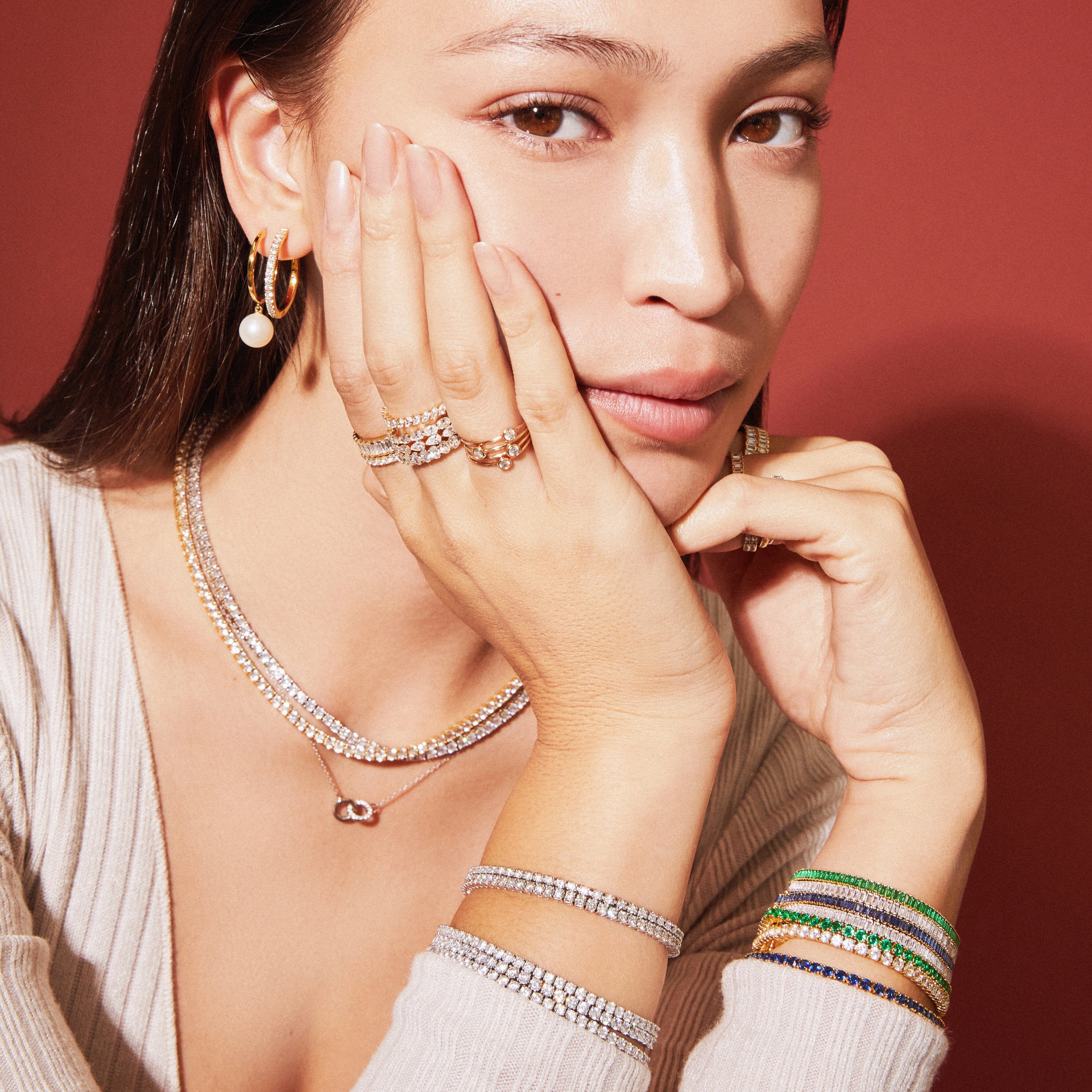 Lab Grown Diamond Hoop Earrings - Image 29