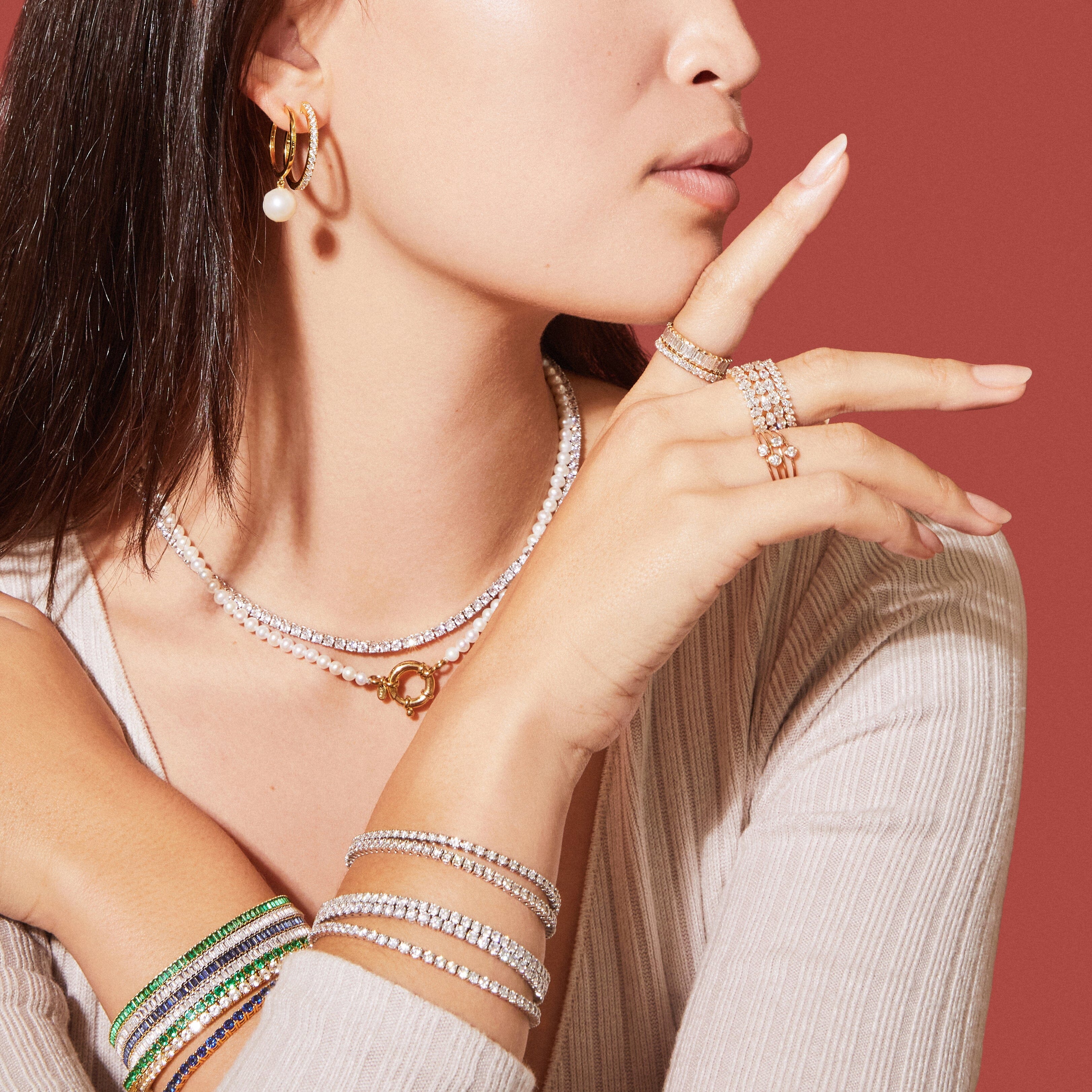 Lab Grown Diamond Hoop Earrings - Image 30
