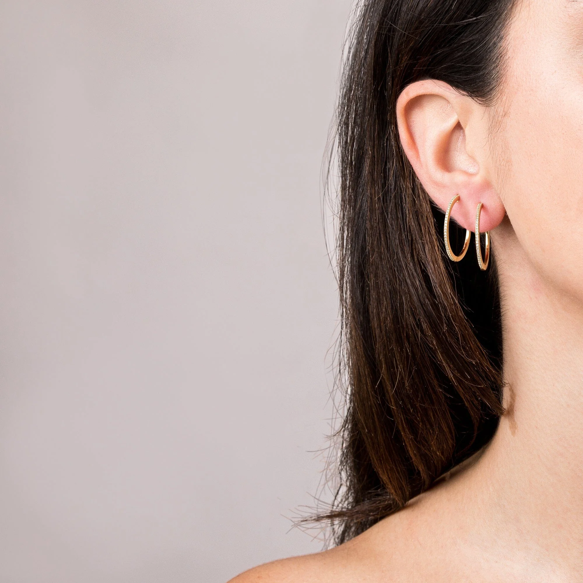 Lab Grown Diamond Hoop Earrings - Image 31