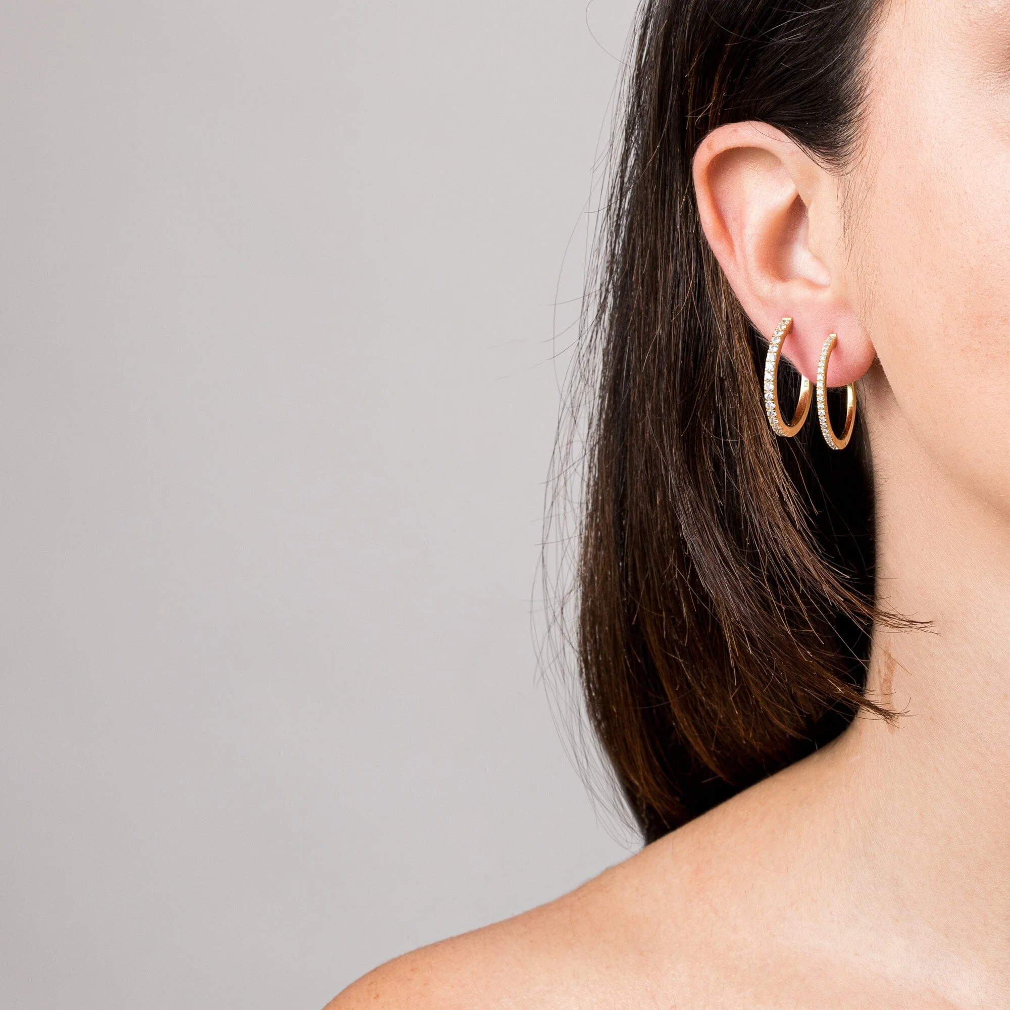 Lab Grown Diamond Hoop Earrings - Image 32