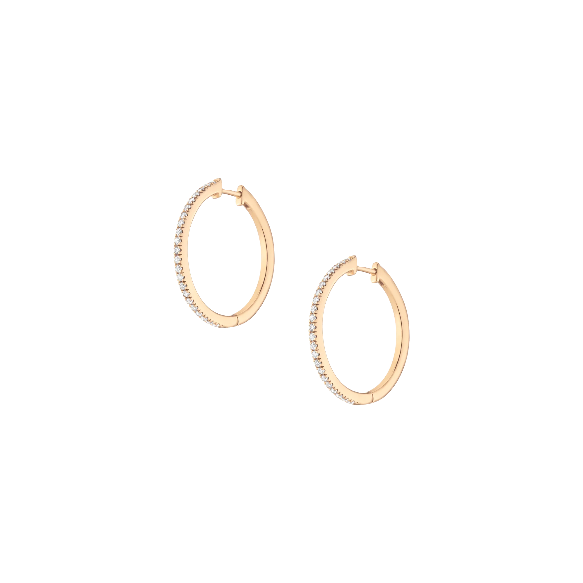 Lab Grown Diamond Hoop Earrings - Image 7