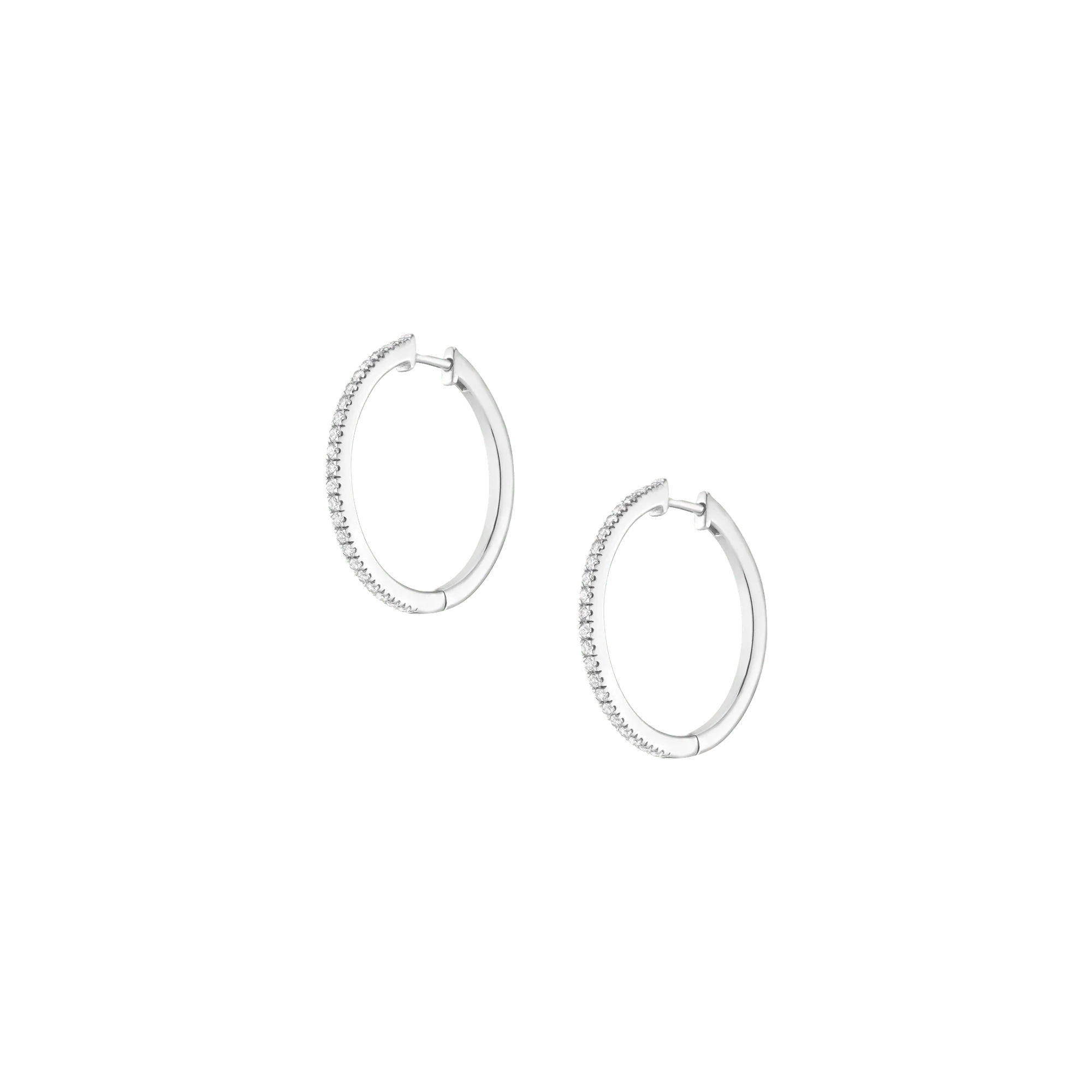 Lab Grown Diamond Hoop Earrings - Image 9