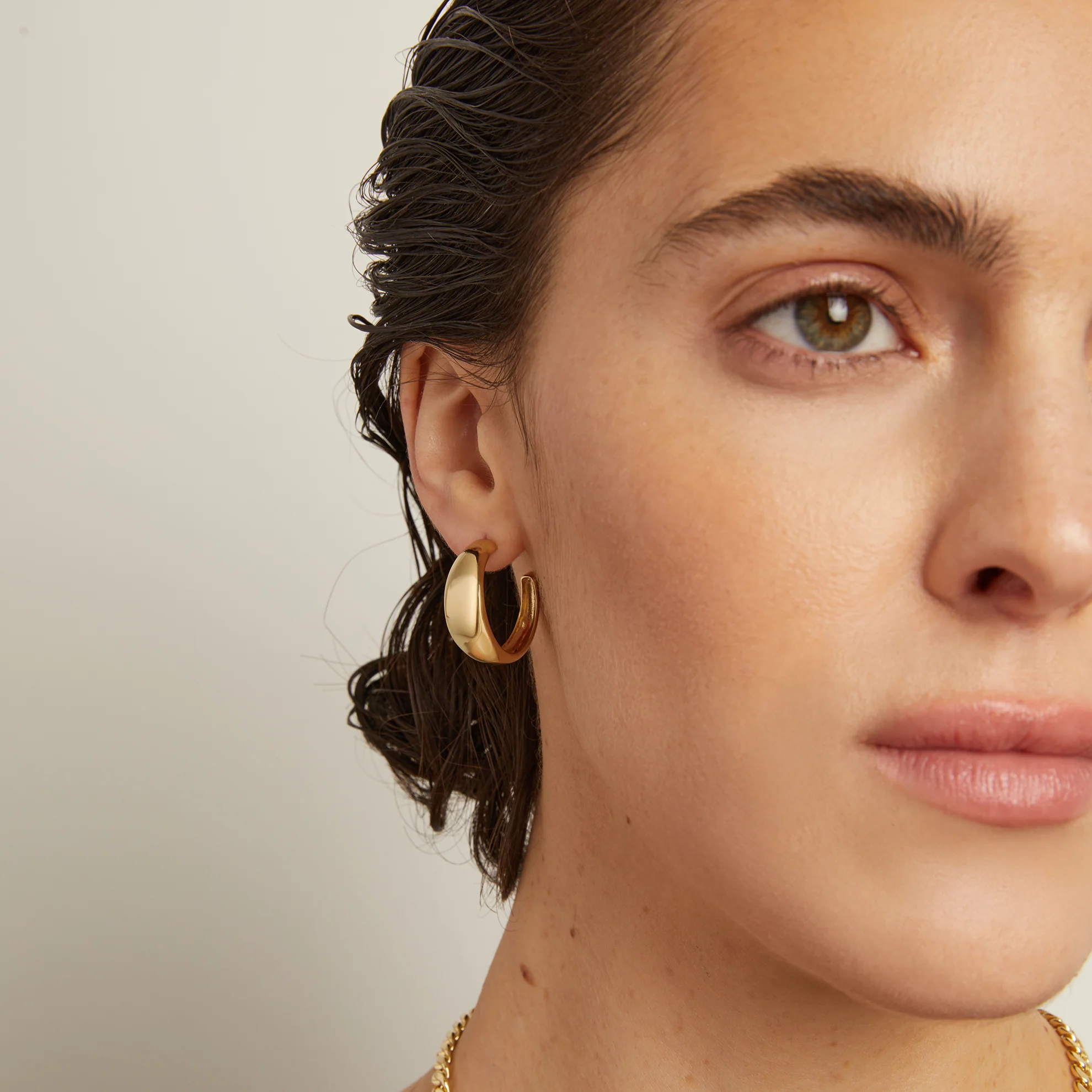 Dome Hoop Earrings - Image 3